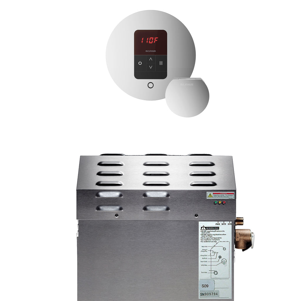 Mr Steam MS (iTempo) 5 kW (5000 W) Steam Shower Generator Package with iTempo Control in Polished Chrome