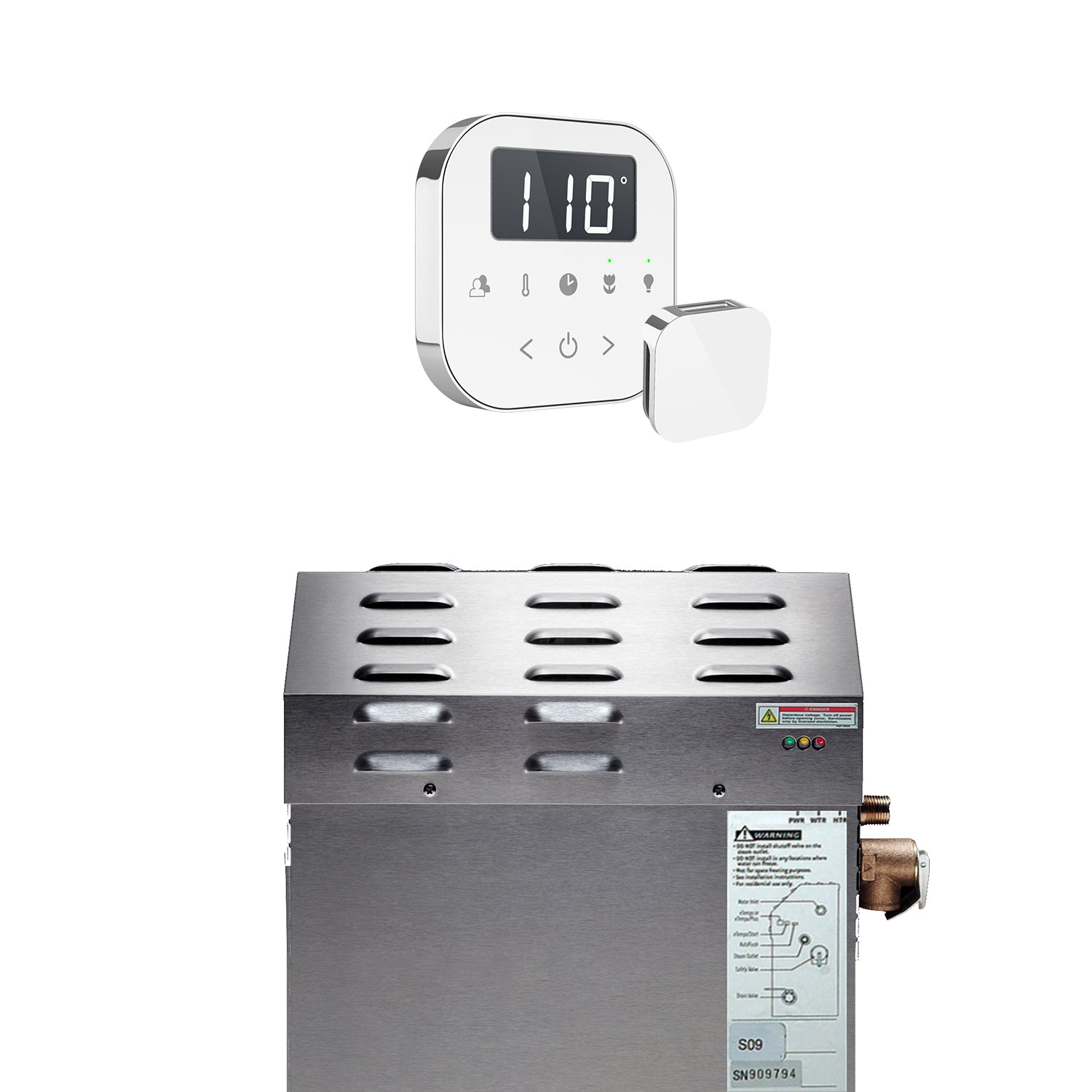 Mr Steam MS (AirTempo) 5 kW (5000 W) Steam Shower Generator Package with AirTempo Control