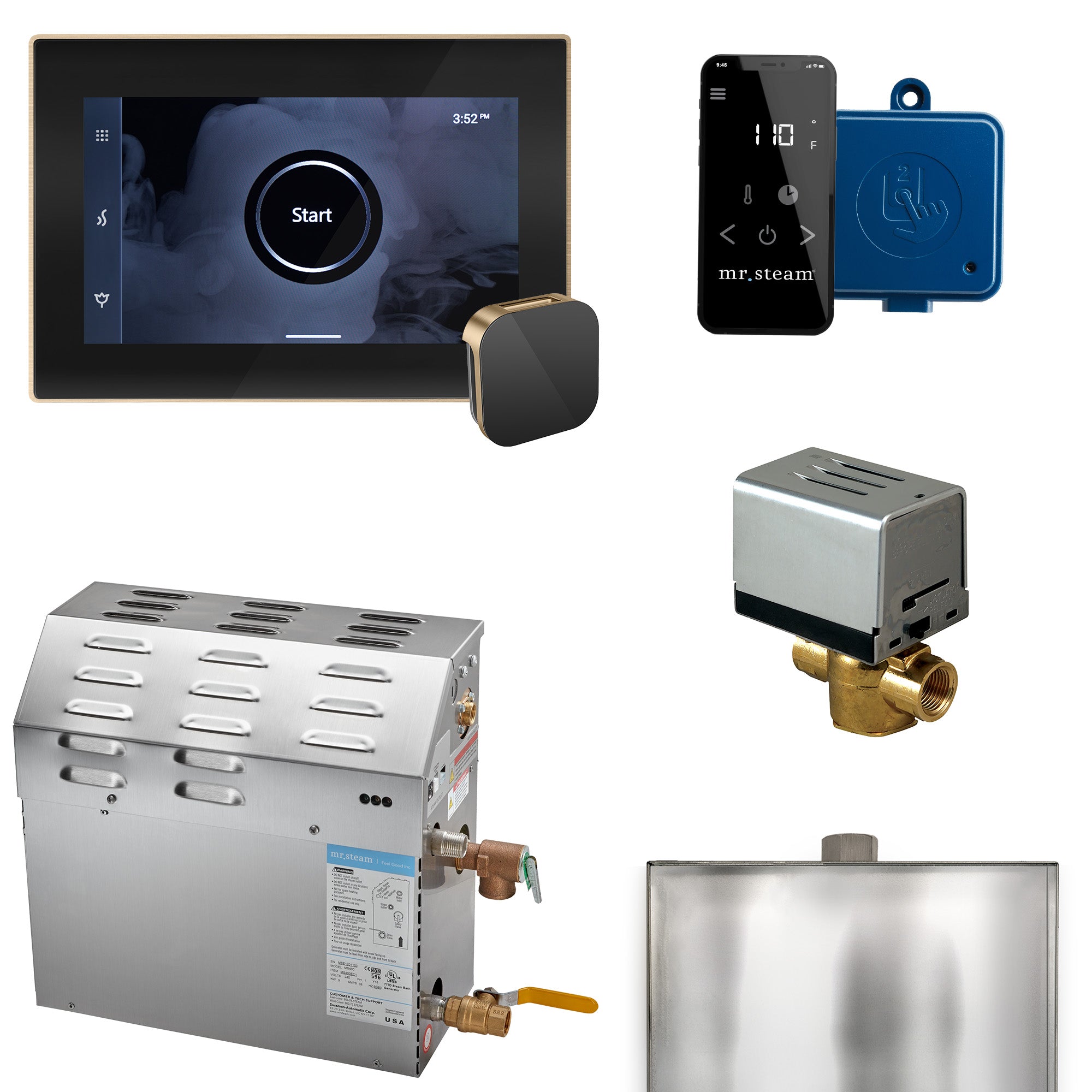 Mr Steam MS (XButler) 5 kW (5000 W) Steam Shower Generator Package with iSteamX Control