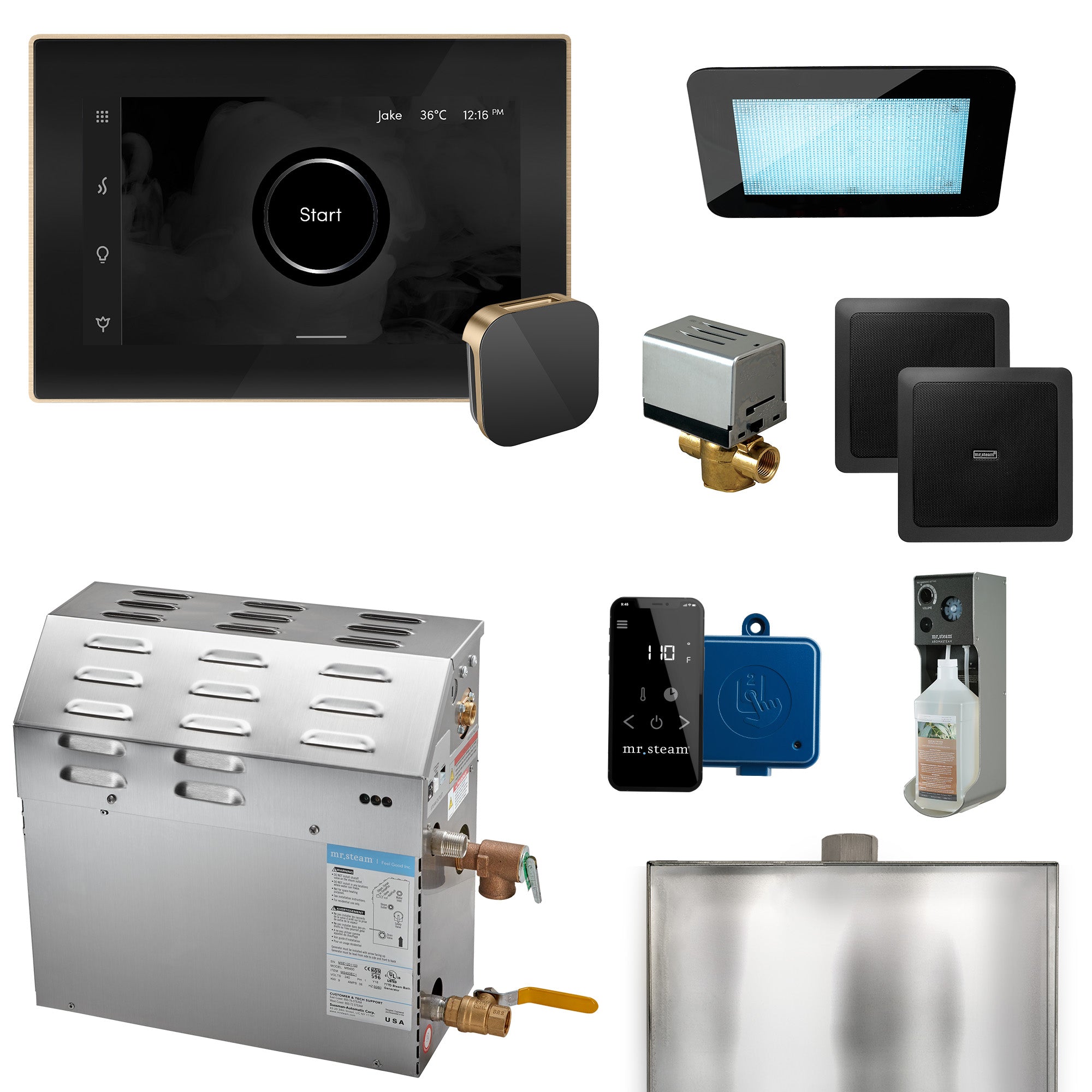 Mr Steam MS (XDream) 6000-Watt Steam Generator with iSteamX Control and Aroma Glass Steamhead
