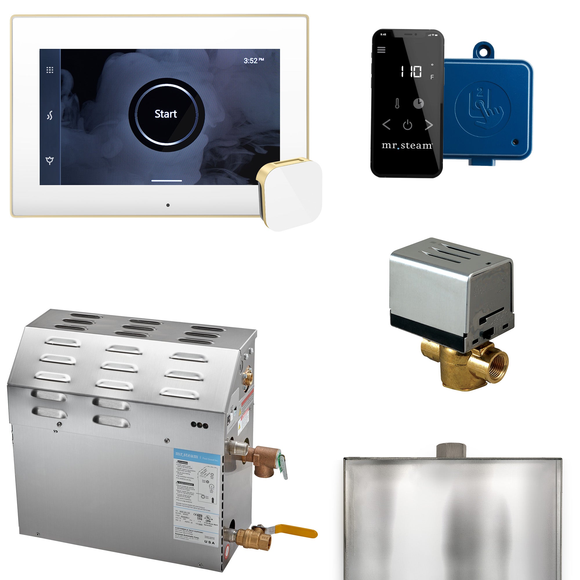 Mr Steam MS (XButler) 9 kW (9000 W) Steam Shower Generator Package with iSteamX Control