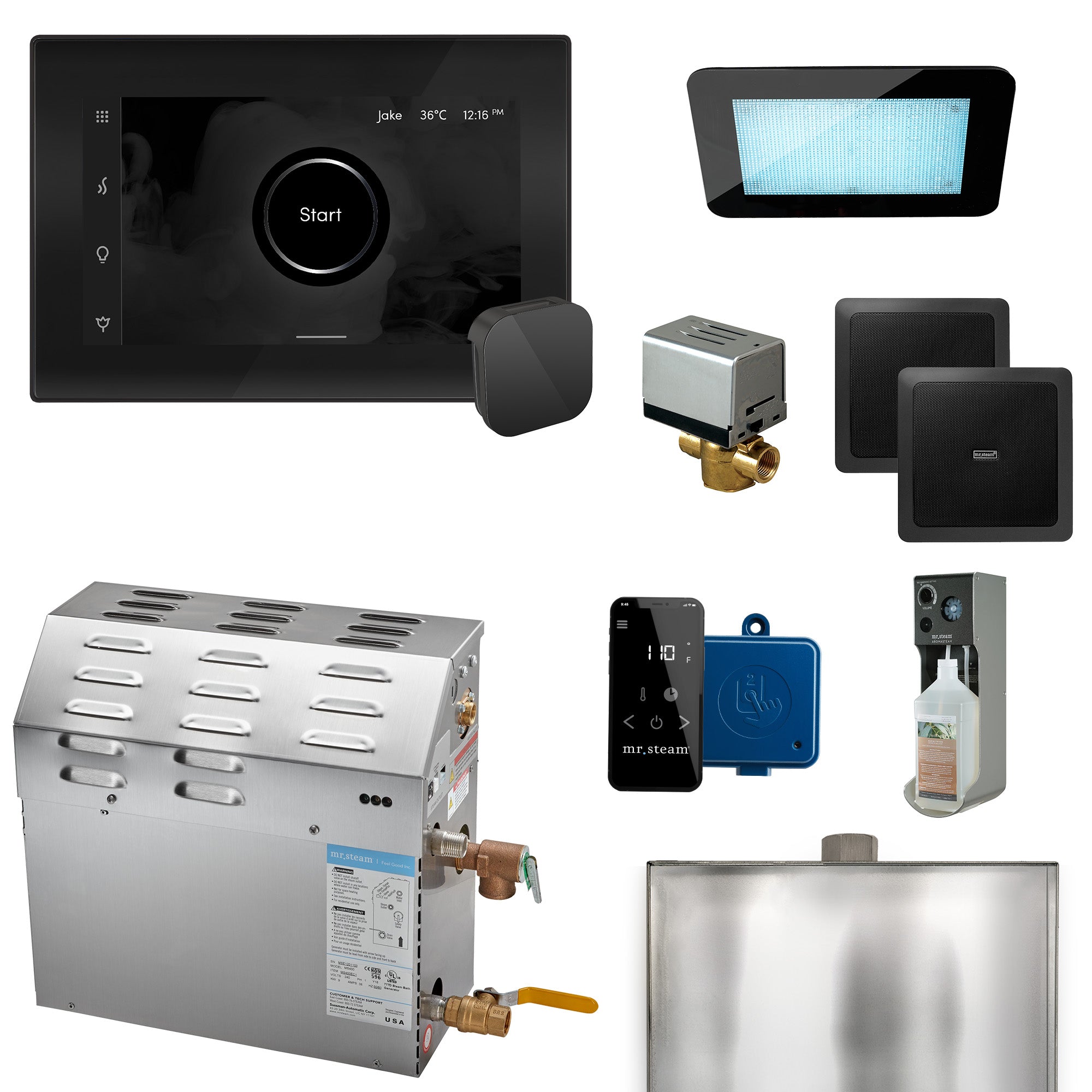 Mr Steam MS (XDream) 6000-Watt Steam Generator with iSteamX Control and Aroma Glass Steamhead