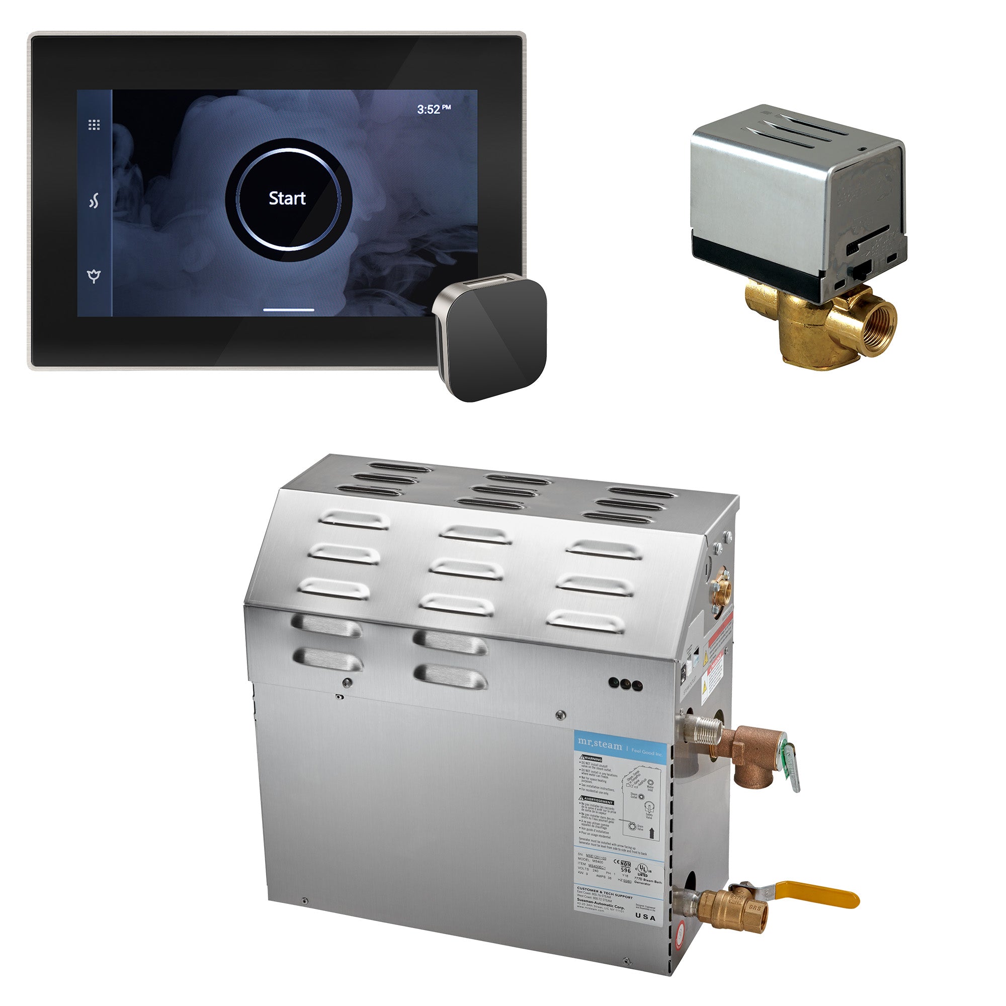 Mr Steam MS (iSteamX) 5 kW (5000 W) Steam Shower Generator Package with iSteamX Control