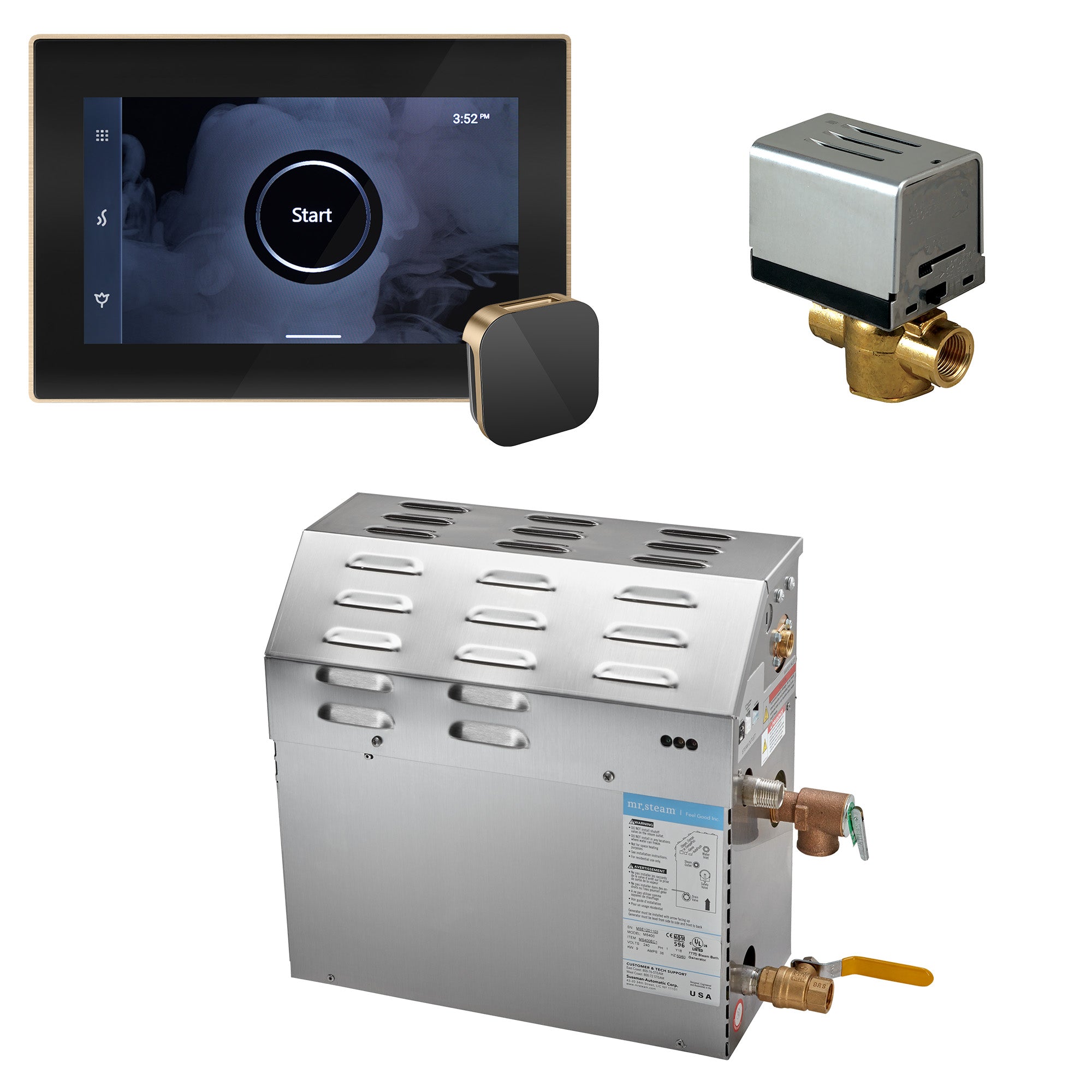 Mr Steam MS (iSteamX) 5 kW (5000 W) Steam Shower Generator Package with iSteamX Control