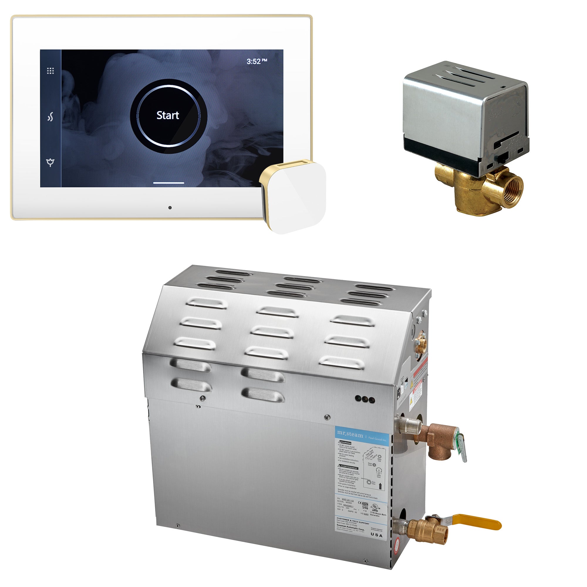 Mr Steam MS (iSteamX) 5 kW (5000 W) Steam Shower Generator Package with iSteamX Control