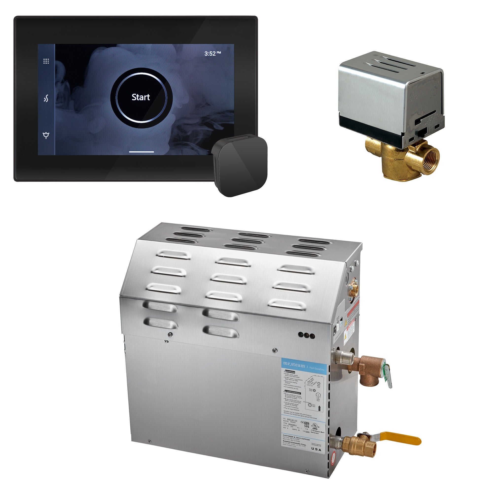 Mr Steam MS (iSteamX) 9 kW (9000 W) Steam Shower Generator Package with iSteamX Control
