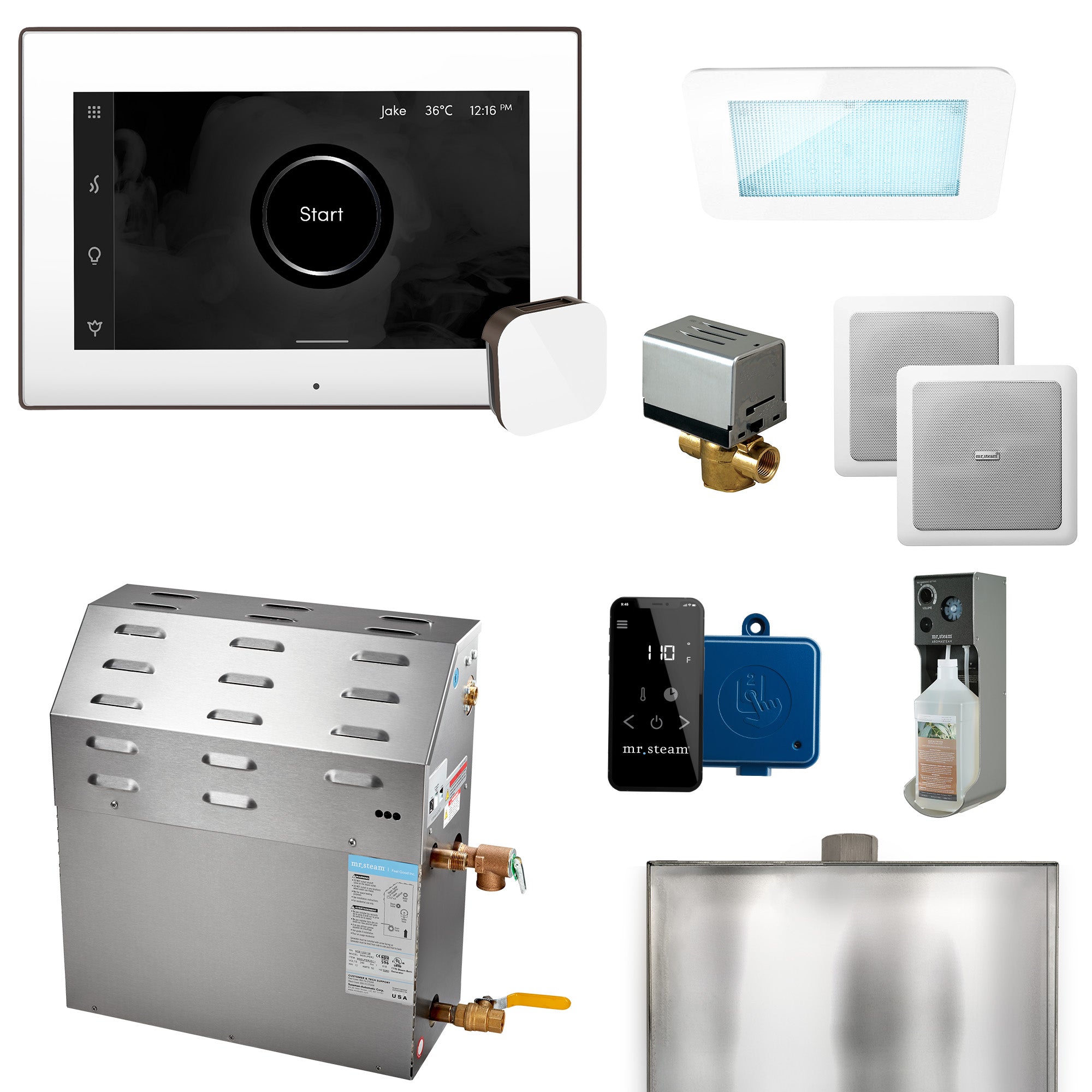 Mr Steam Super (XDream) 12000-Watt Steam Generator with iSteamX Control and Aroma Glass Steamhead