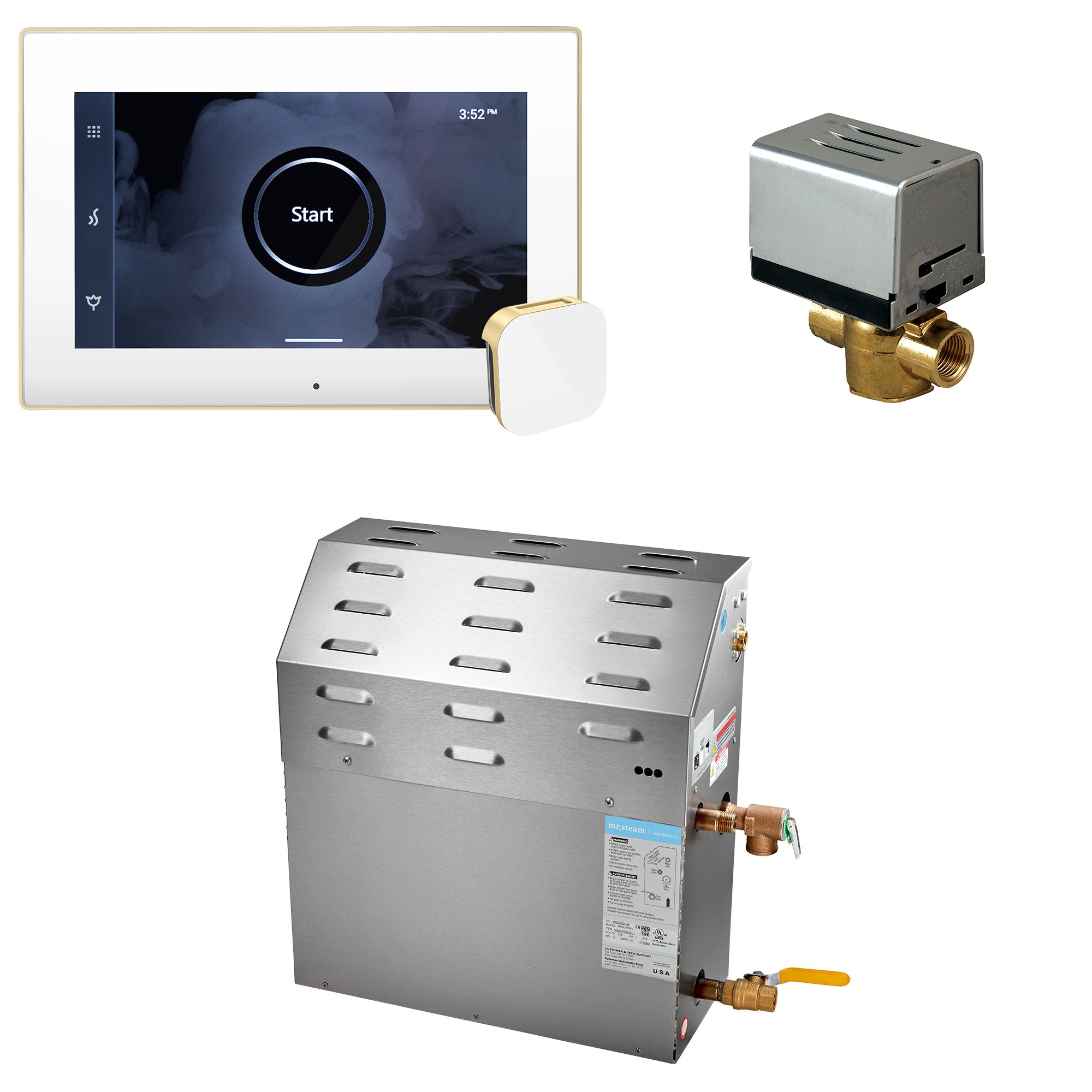 Mr Steam Super (iSteamX) 15 kW (15000 W) Steam Shower Generator Package with iSteamX Control