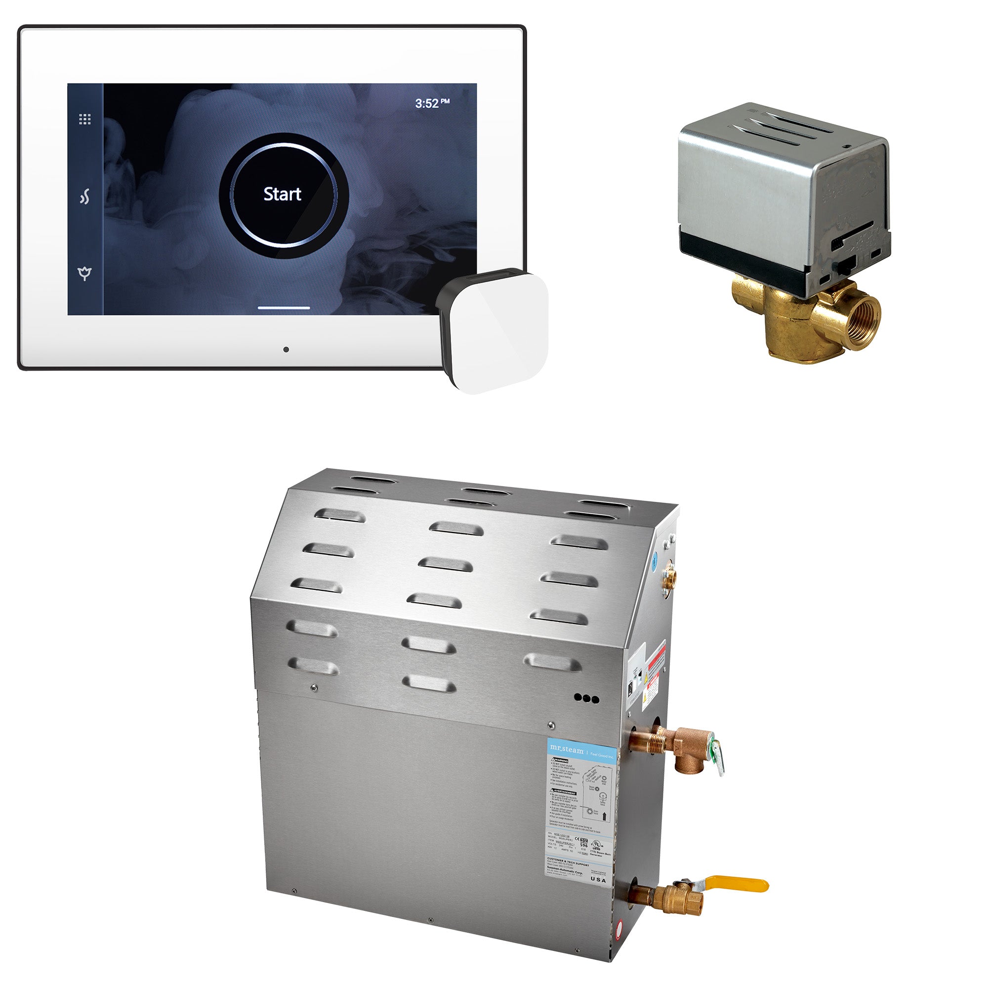 Mr Steam Super (iSteamX) 15 kW (15000 W) Steam Shower Generator Package with iSteamX Control