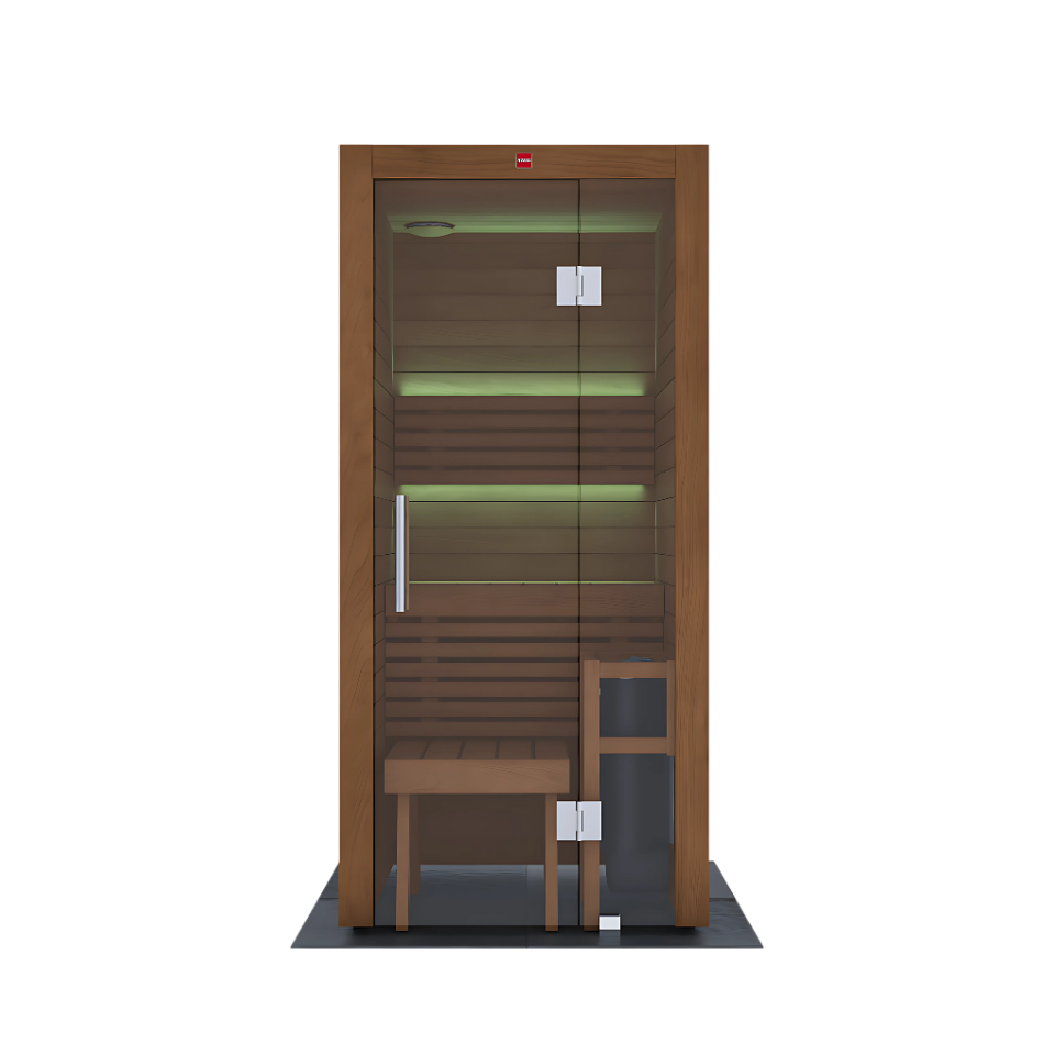 Harvia Utu Cabin Small Indoor Sauna | Heat Treated Nordic Spruce | 1 Person