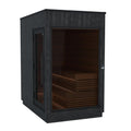 Nordic Misty Sauna Cabin - Nordic Misty Small Sauna Cabin | Left | 9.0kw Virta Heater w/WiFi, Safety Rails, CX45, & 4 Boxes of AC3020 Sauna Stones | Onyx Deluxe Accessory Kit