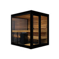 Vue Sauna Cabin - Outdoor Sauna, Door Left, Mirror+ Glazed Glass - Virta 9kW Heater, CX45