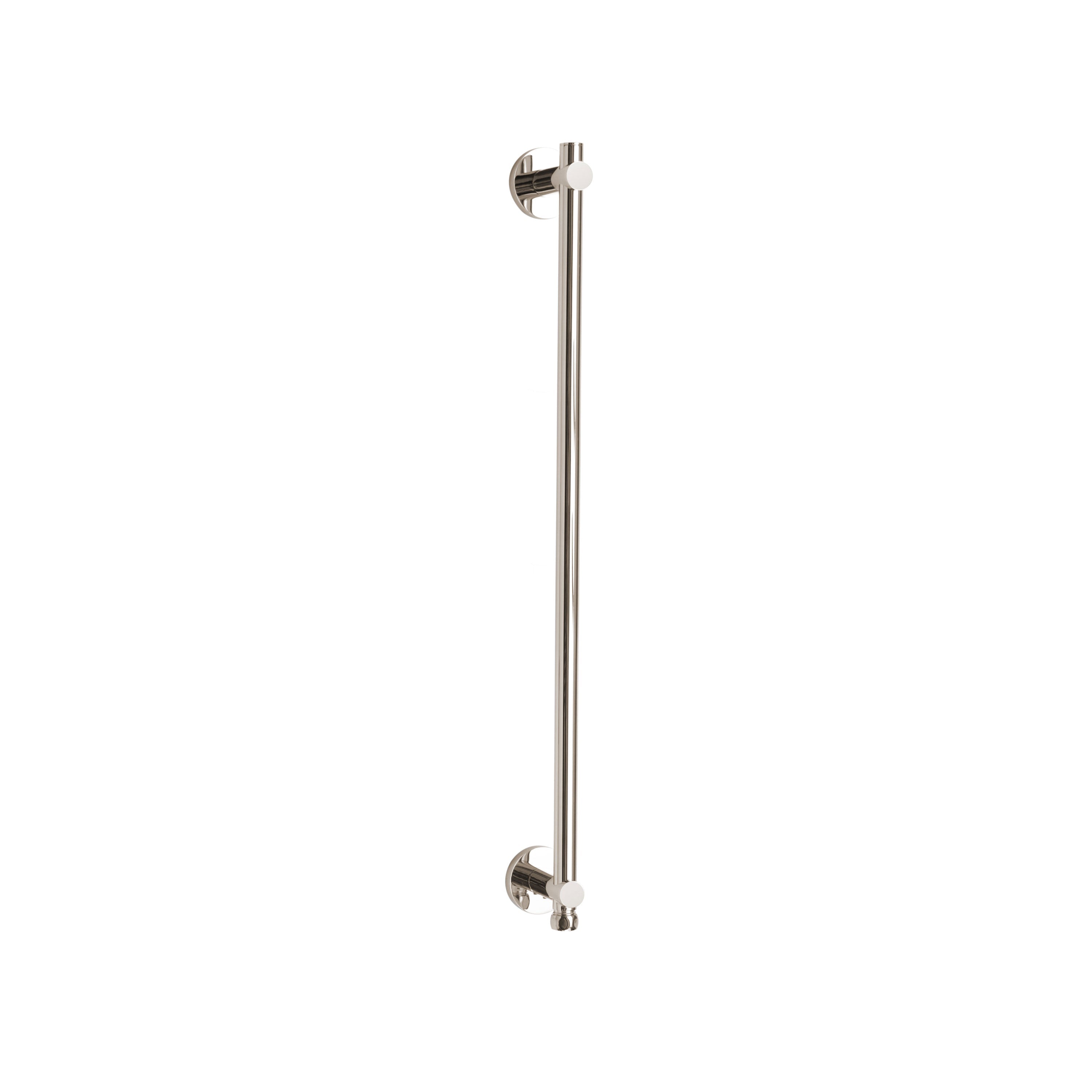 ThermaSol Shower Rail W/integral Water Way round in Polished Nickel Finish Polished Nickel / Round ThermaSol 15-1002-pn.jpg