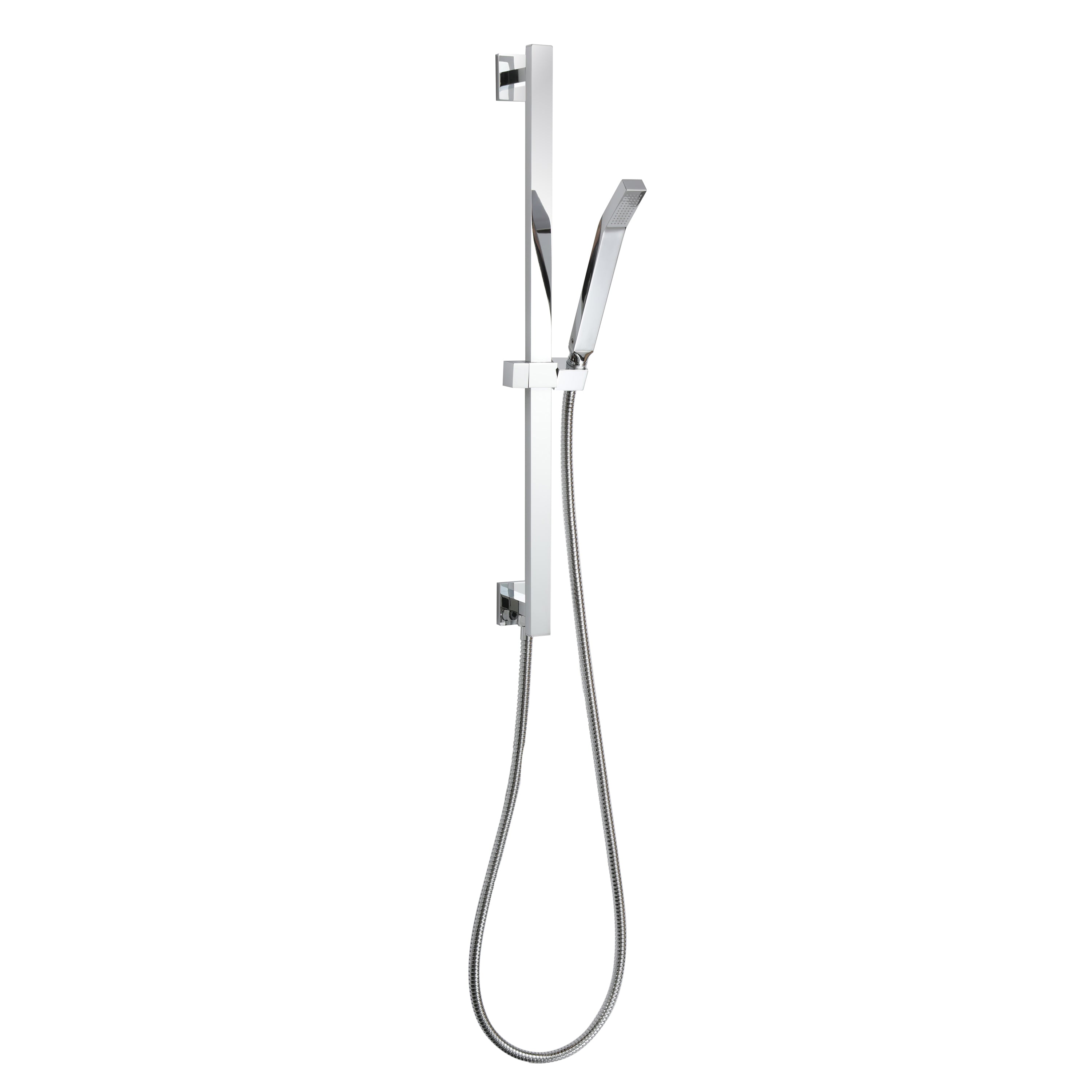Hand Shower Kit Square / Polished Chrome, Square Thermasol 15-1014-pc.jpg