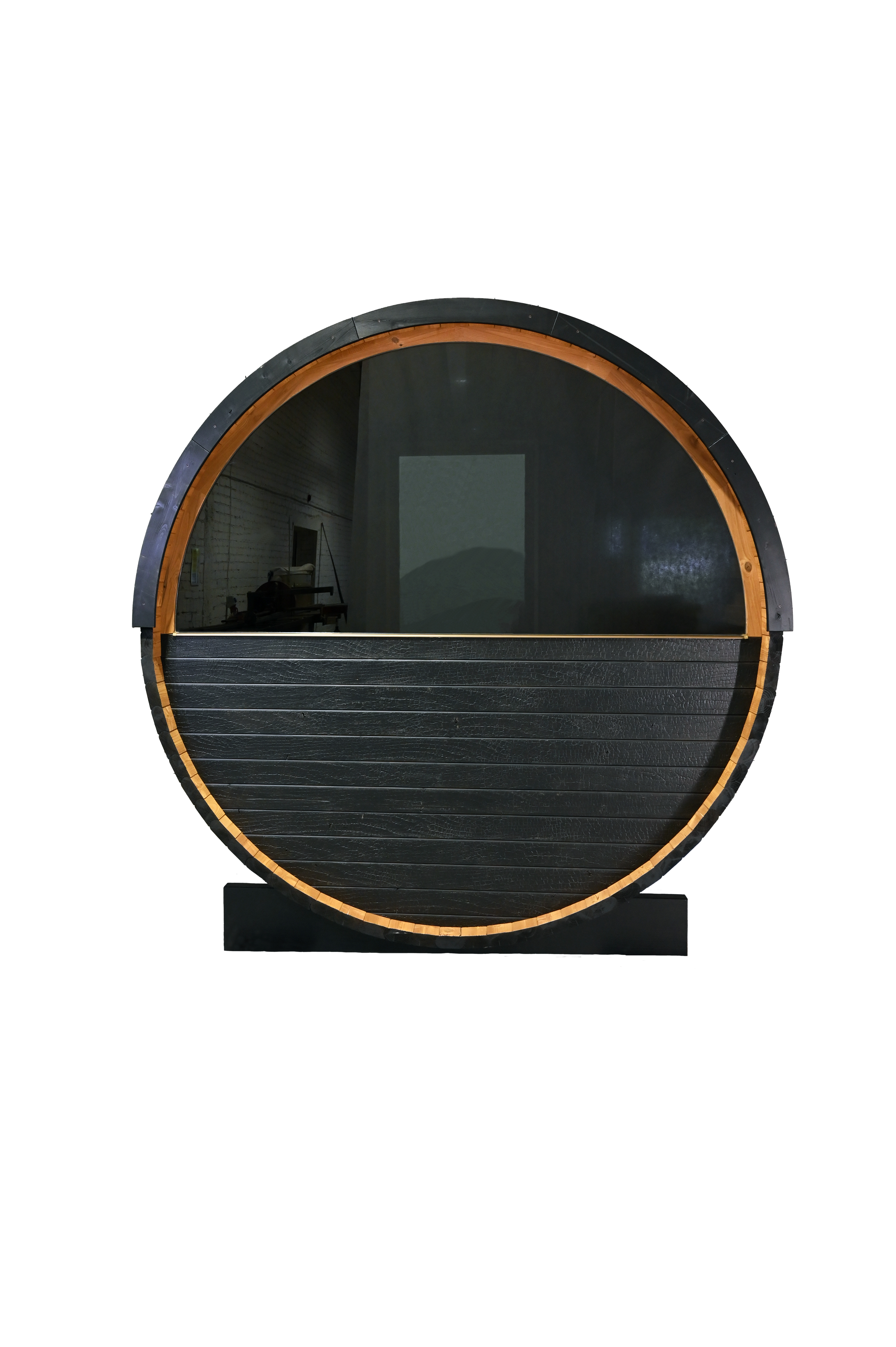 Thermory 2 Person Barrel Sauna No 54 DIY Kit with Window Thermally Modified Spruce,Thermally Modified Spruce - Ignite Thermory 2023-08-02-Barrel-Sauna-Ignite-No54-Freestanding-VMS-05.png