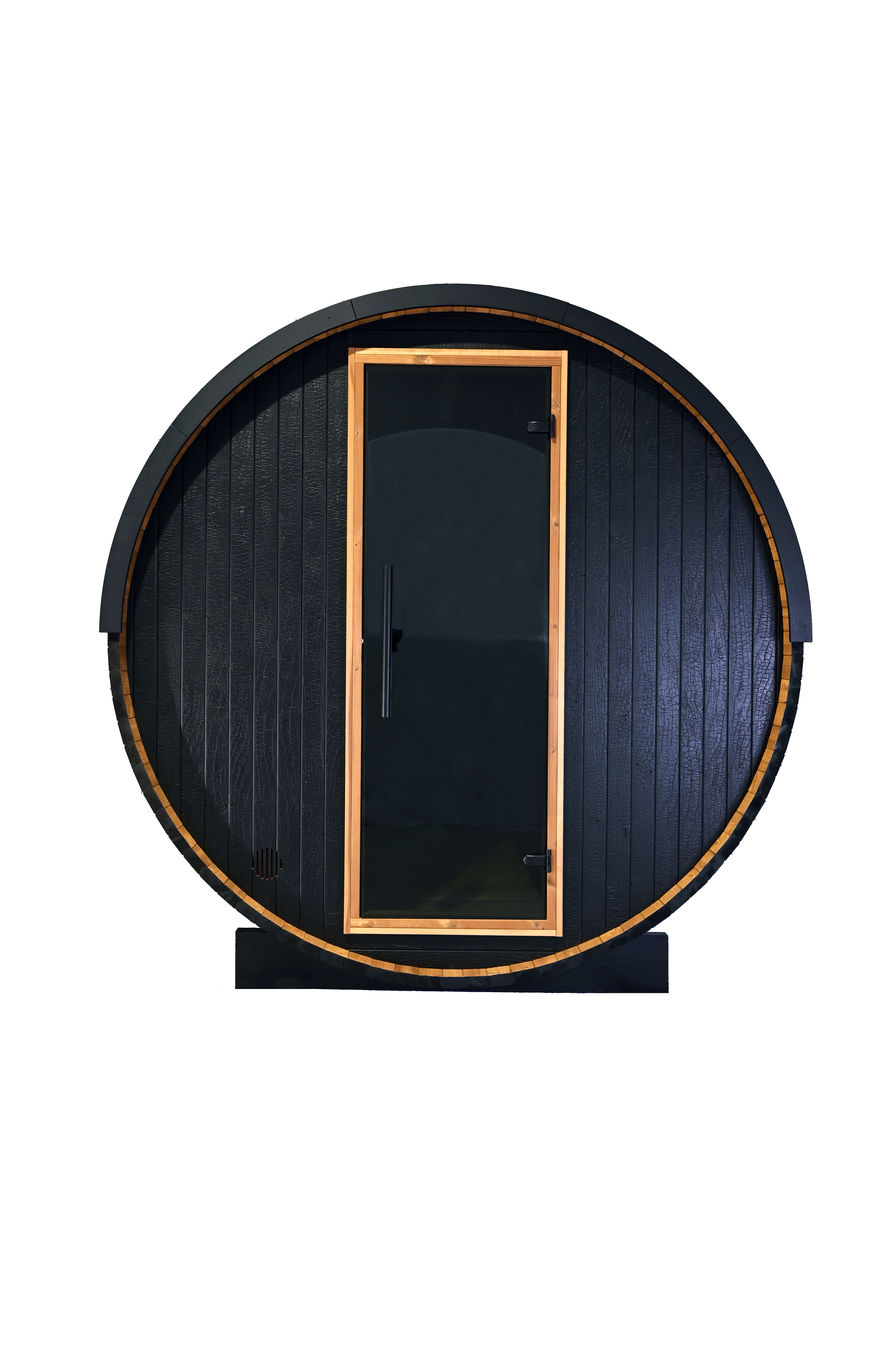 Thermory 6 Person Barrel Sauna No 62 DIY Kit with Window Thermally Modified Spruce,Thermally Modified Spruce - Ignite Thermory 2023-08-02-Barrel-Sauna-Ignite-No62-Freestanding-VMS-09-Cutout_9ee1d148-5598-4431-b77c-ab3e4b56fa0a.png