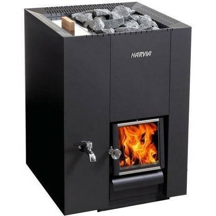 Linear Wood Stove (282-777 Cu. Ft.) Water Tank Lft Side, 90# Stones Finlandia Sauna 6417659019125_1.jpg