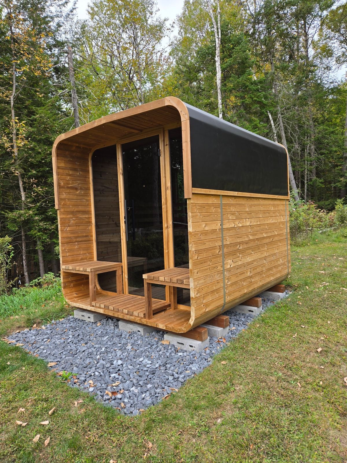 Thermory 6 Person Square Sauna No 40 DIY Kit with Terrace and Window Thermally Modified Spruce Thermory 94d3ab34-38ad-430b-8941-2e84d9a3f2e4.jpg