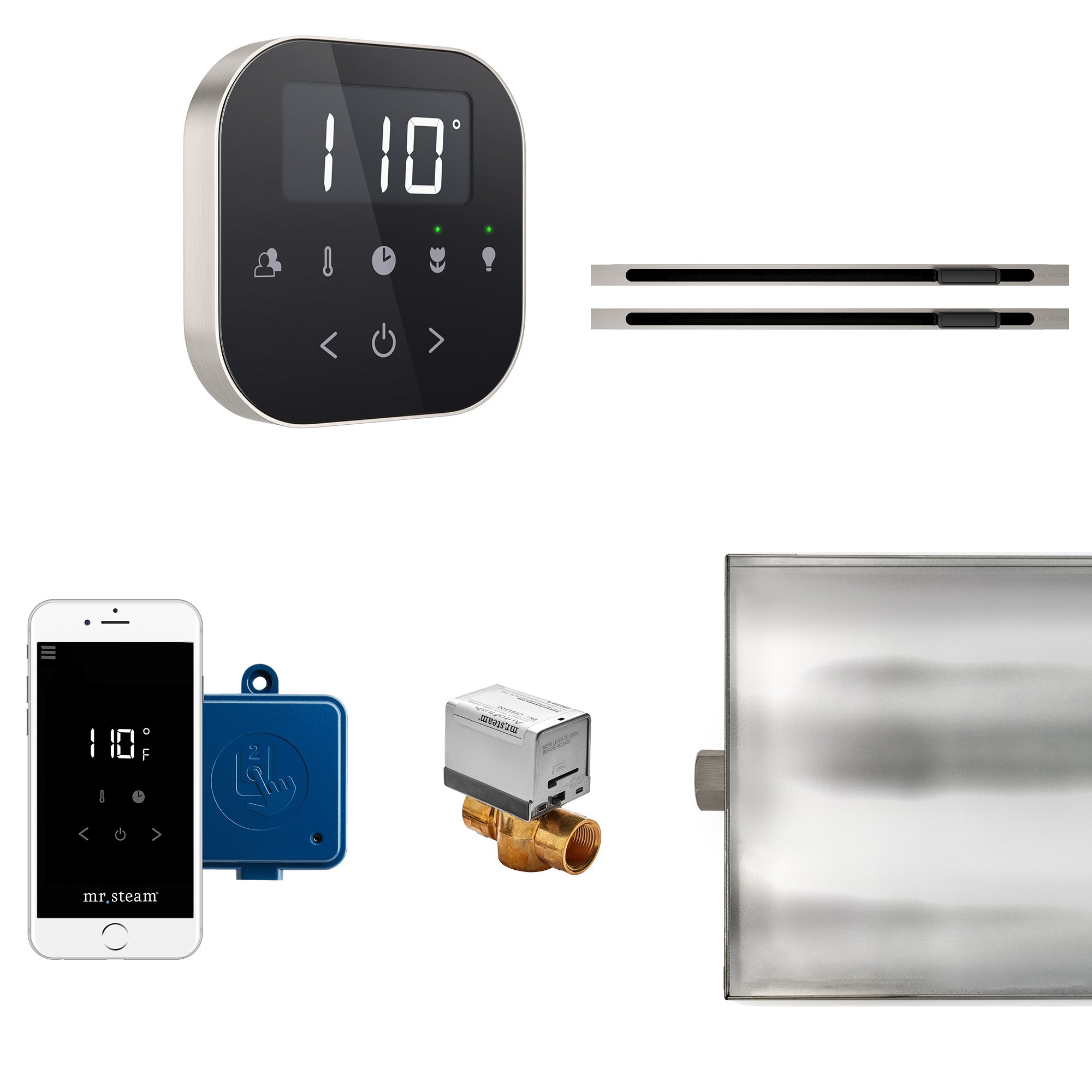 Mr Steam AirButler Max Linear Steam Shower Control Package with AirTempo Control and Linear SteamHead