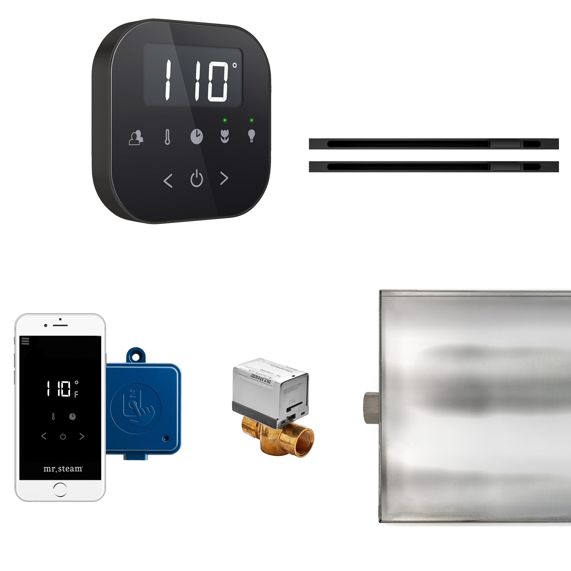 Mr Steam AirButler Max Linear Steam Shower Control Package with AirTempo Control and Linear SteamHead