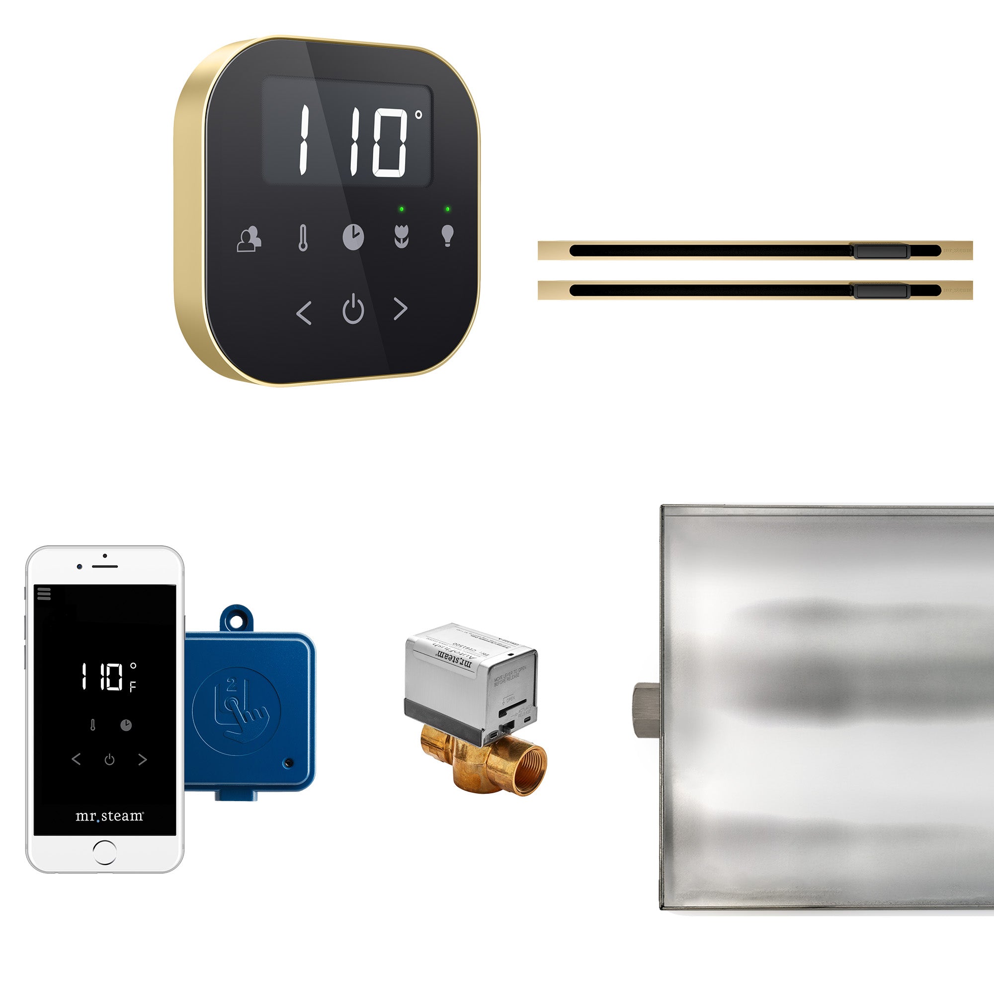 Mr Steam AirButler Max Linear Steam Shower Control Package with AirTempo Control and Linear SteamHead