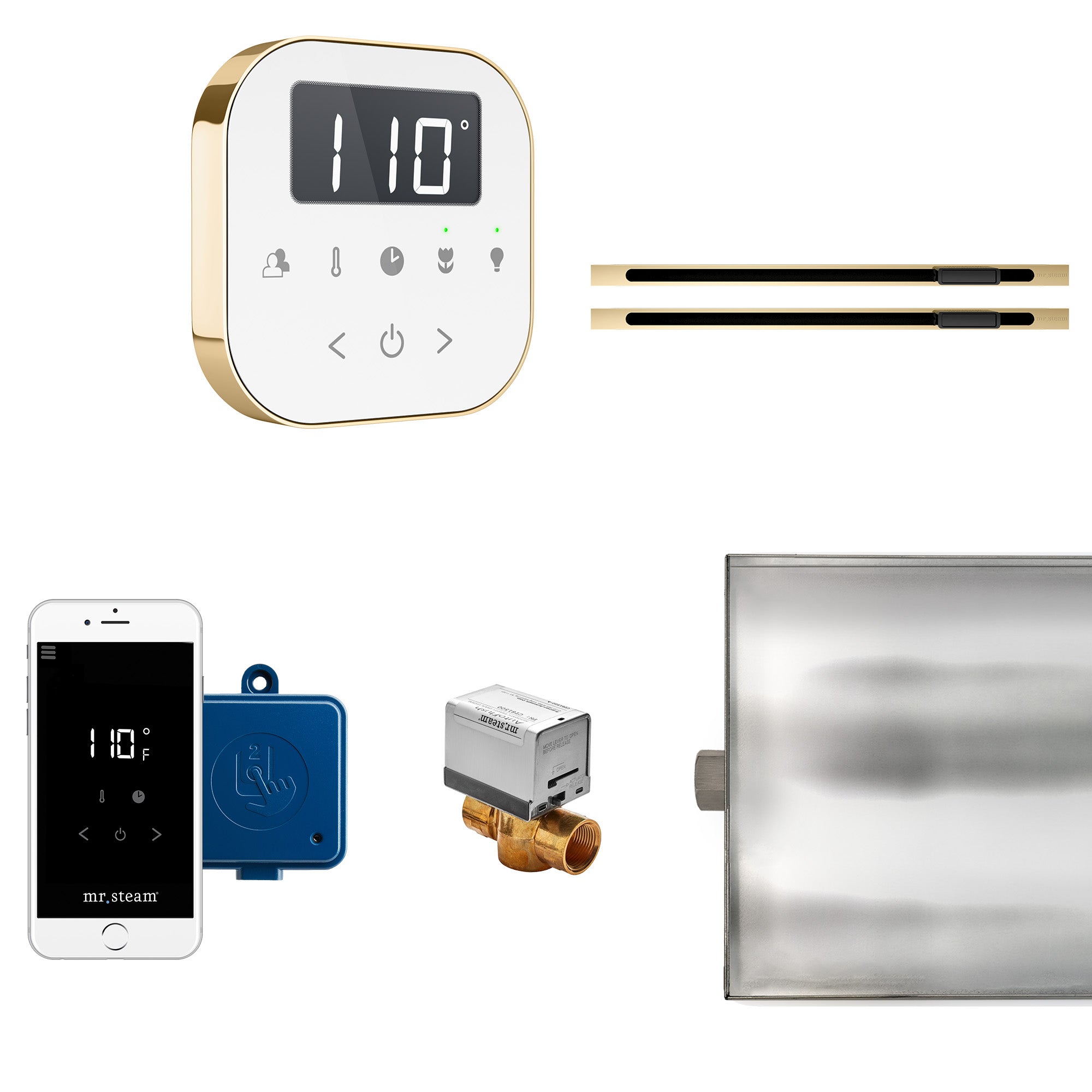Mr Steam AirButler Max Linear Steam Shower Control Package with AirTempo Control and Linear SteamHead