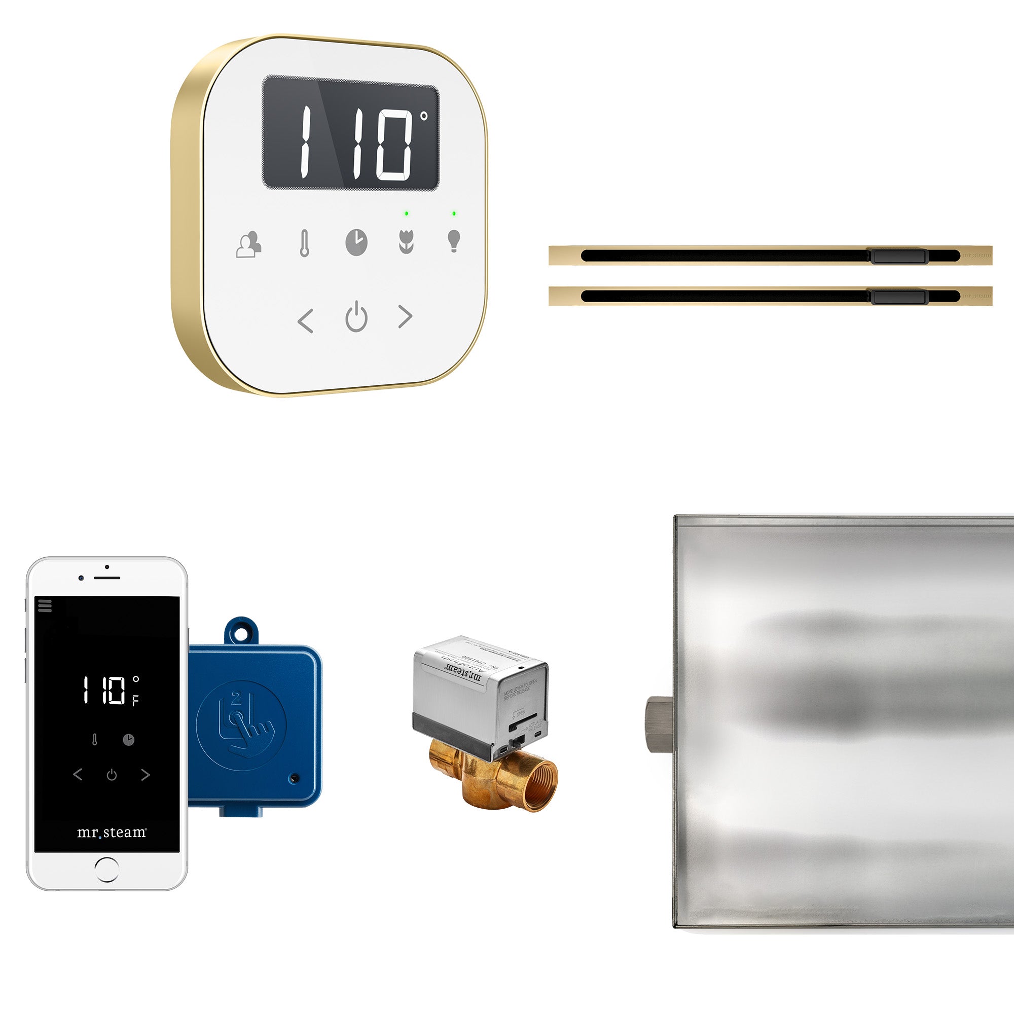 Mr Steam AirButler Max Linear Steam Shower Control Package with AirTempo Control and Linear SteamHead