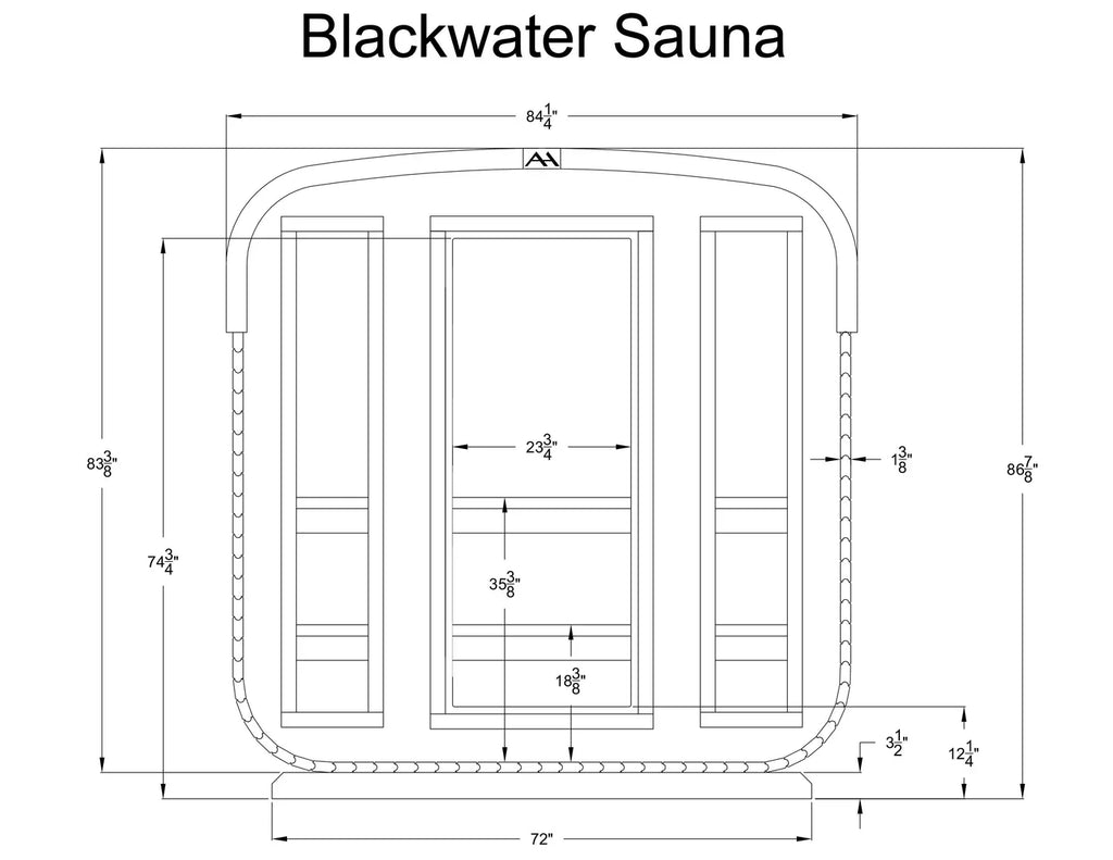 Almost Heaven BlackWater 4 Person Cube Sauna