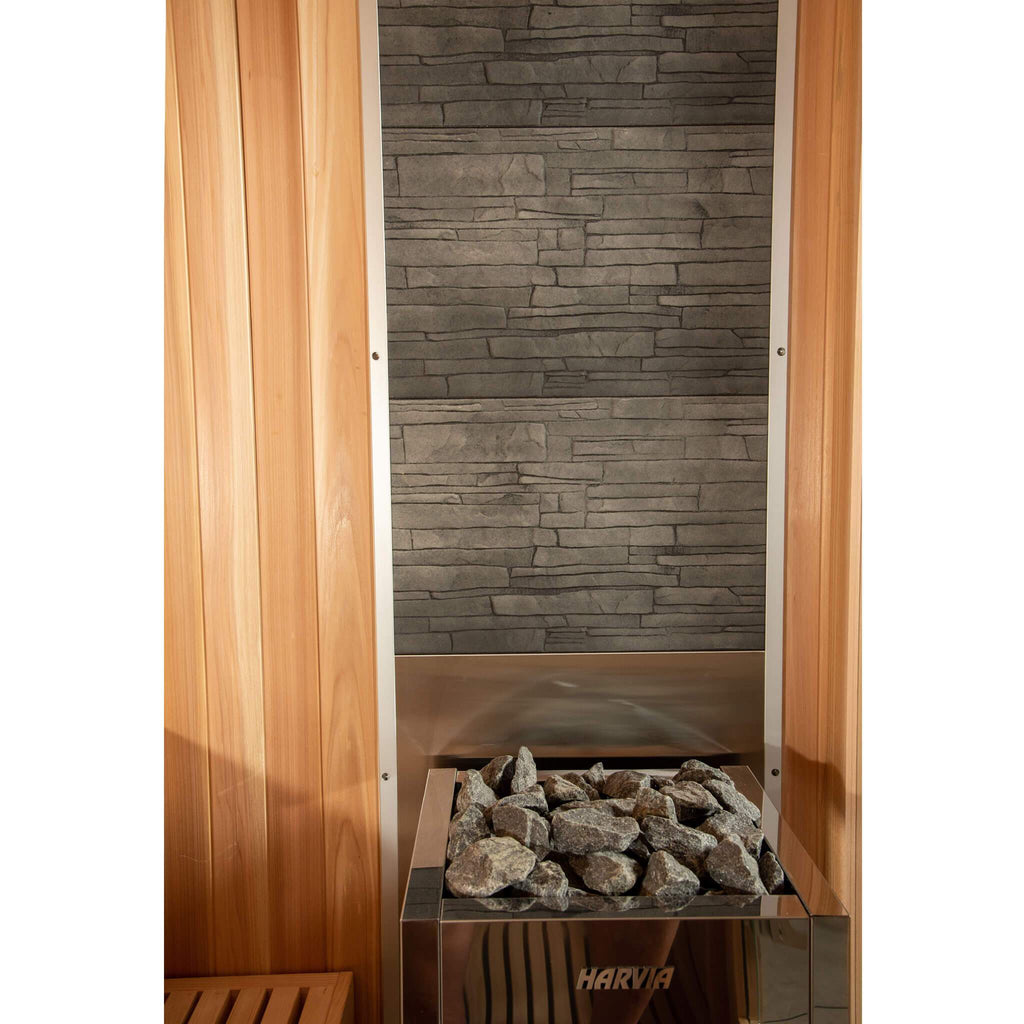 Almost Heaven Denali 6 Person Indoor Sauna Luxury Series - Rustic Cedar RUSTIC CEDAR (KNOTTY CEDAR),CLEAR CEDAR (FREE OF KNOTS) Almost Heaven Sauna Accessories_Denali_Stone_Wall_1_1024x1024_2x_4d60245e-02c4-4433-b214-f796cda8e8c8.jpg