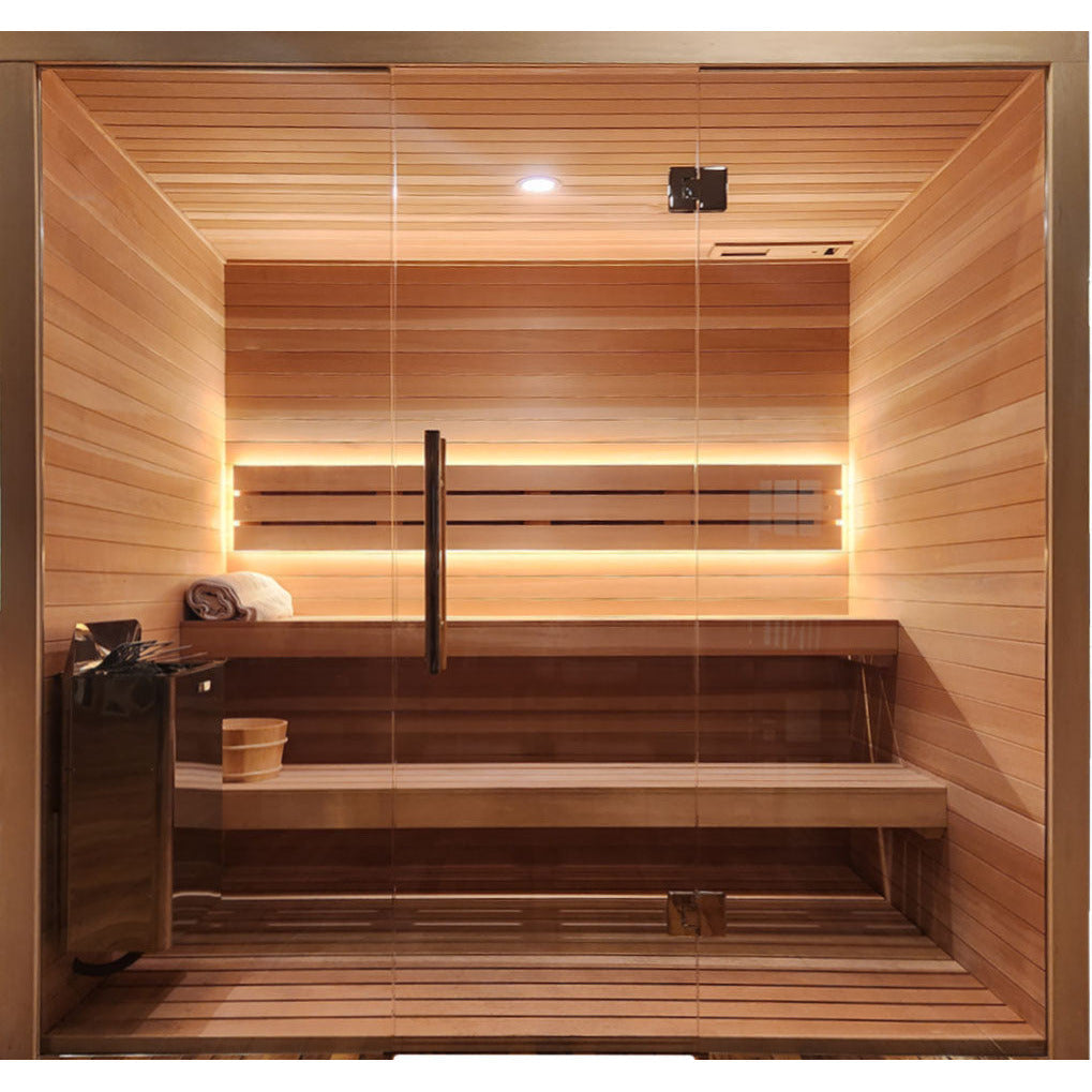 Finnish Sauna Builders 11' x 11' x 7' Pre-Cut Sauna Kit