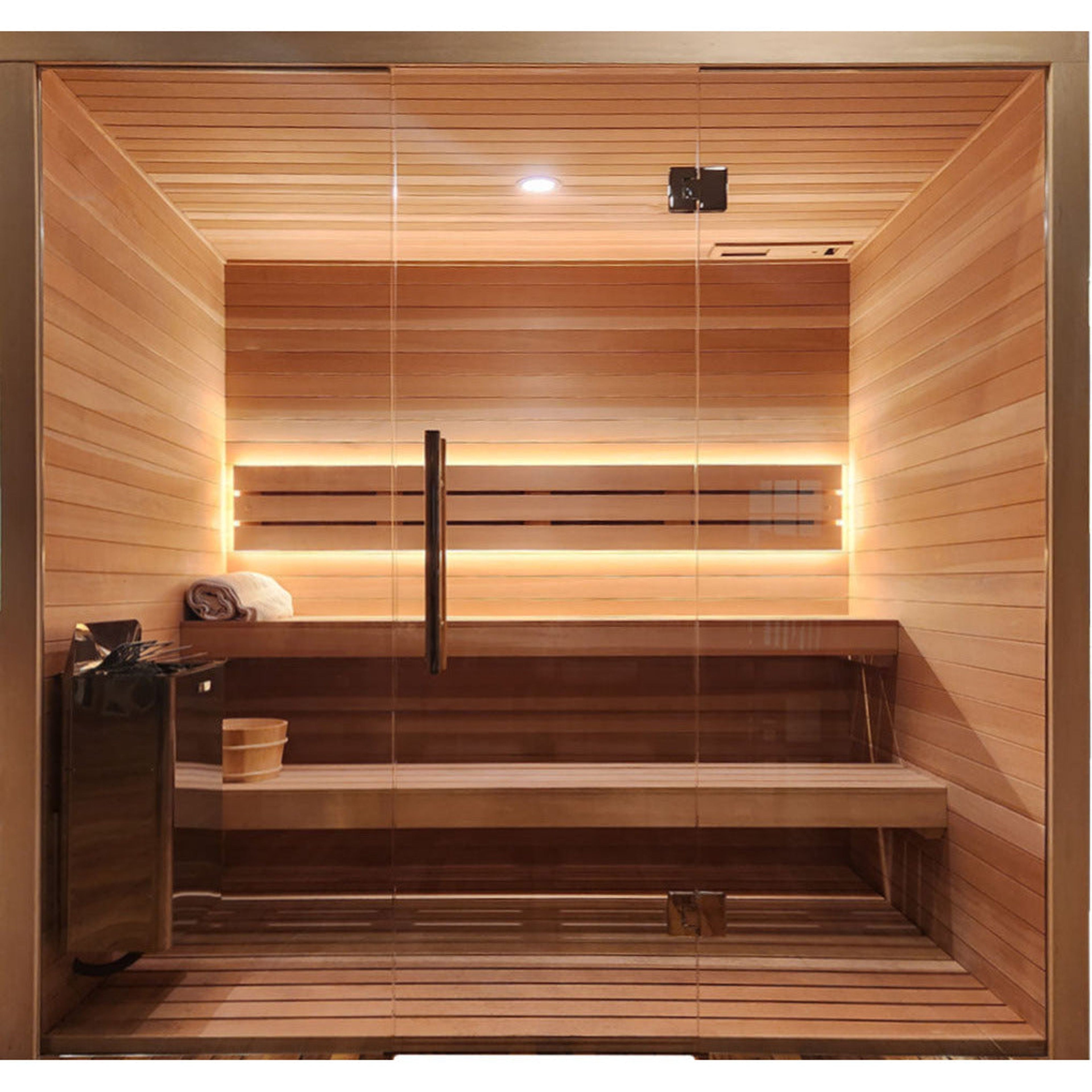 Finnish Sauna Builders 8' x 11' x 7' Pre-Cut Sauna Kit