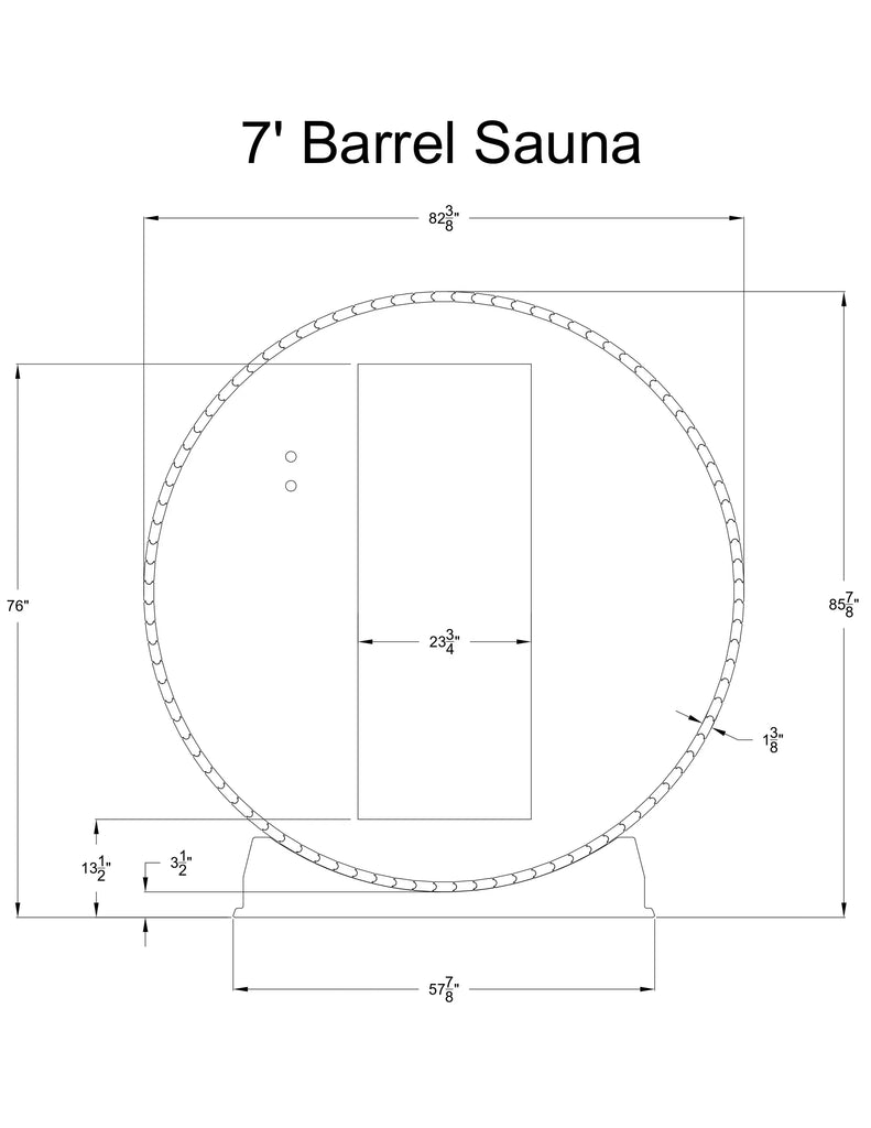 Almost Heaven Lewisburg 6 Person Classic Barrel Sauna Rustic Cedar,Onyx - Stained Southern Pine Almost Heaven Sauna Almost_Heaven_7ft_Barrel_Diameter_fecbd909-95ee-4188-bedb-c9a23efd5d3b.webp