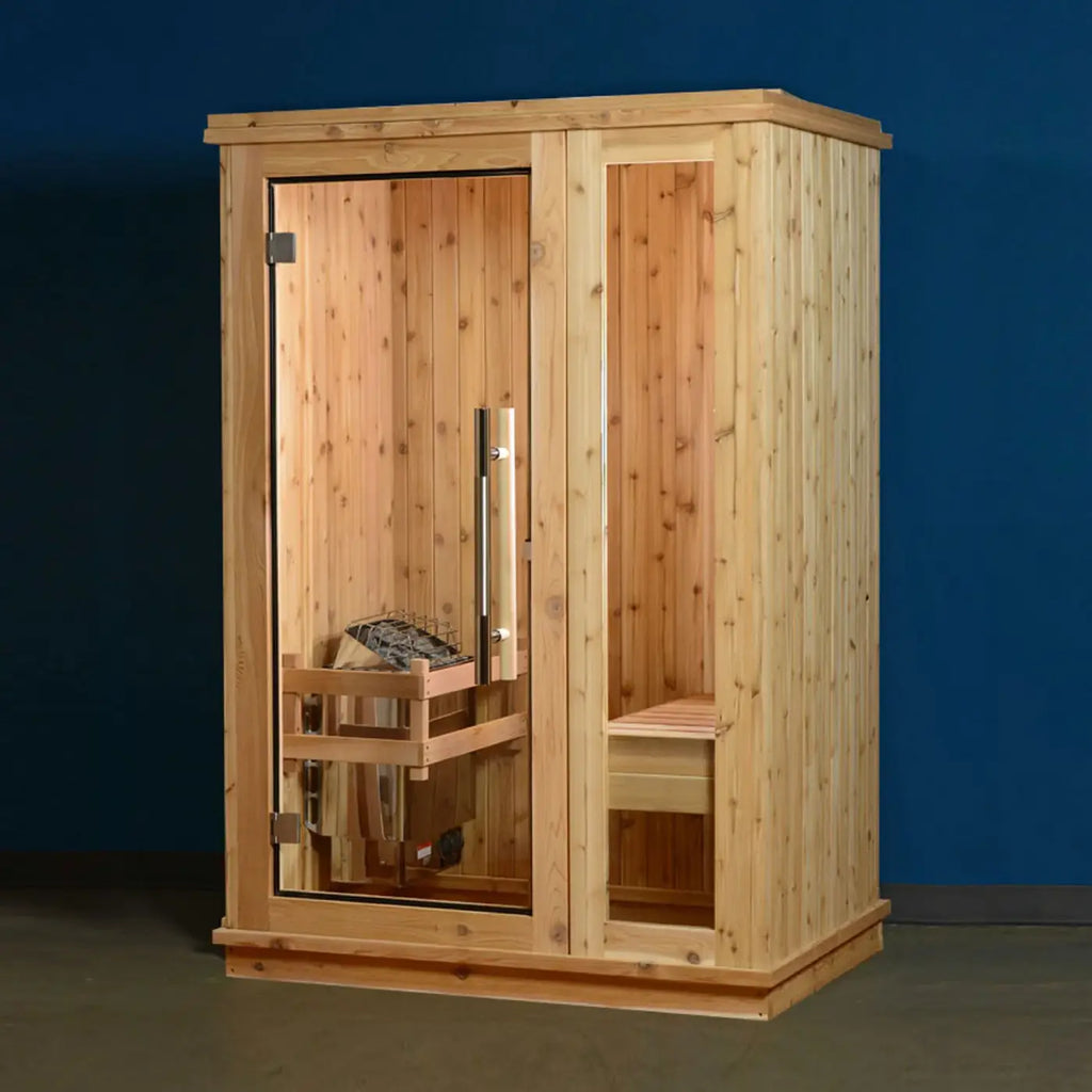 Almost Heaven Logan 1 Person Indoor Sauna Respite Series Rustic Cedar,Fir Almost Heaven Sauna Almost_Heaven_Logan_1_Person_Indoor_Sauna_Respite_Series_02.webp