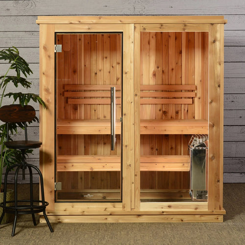Almost Heaven Rainelle 4 Person Indoor Sauna Respite Series Rustic Cedar,Fir Almost Heaven Sauna Almost_Heaven_Rainelle_Sauna.webp