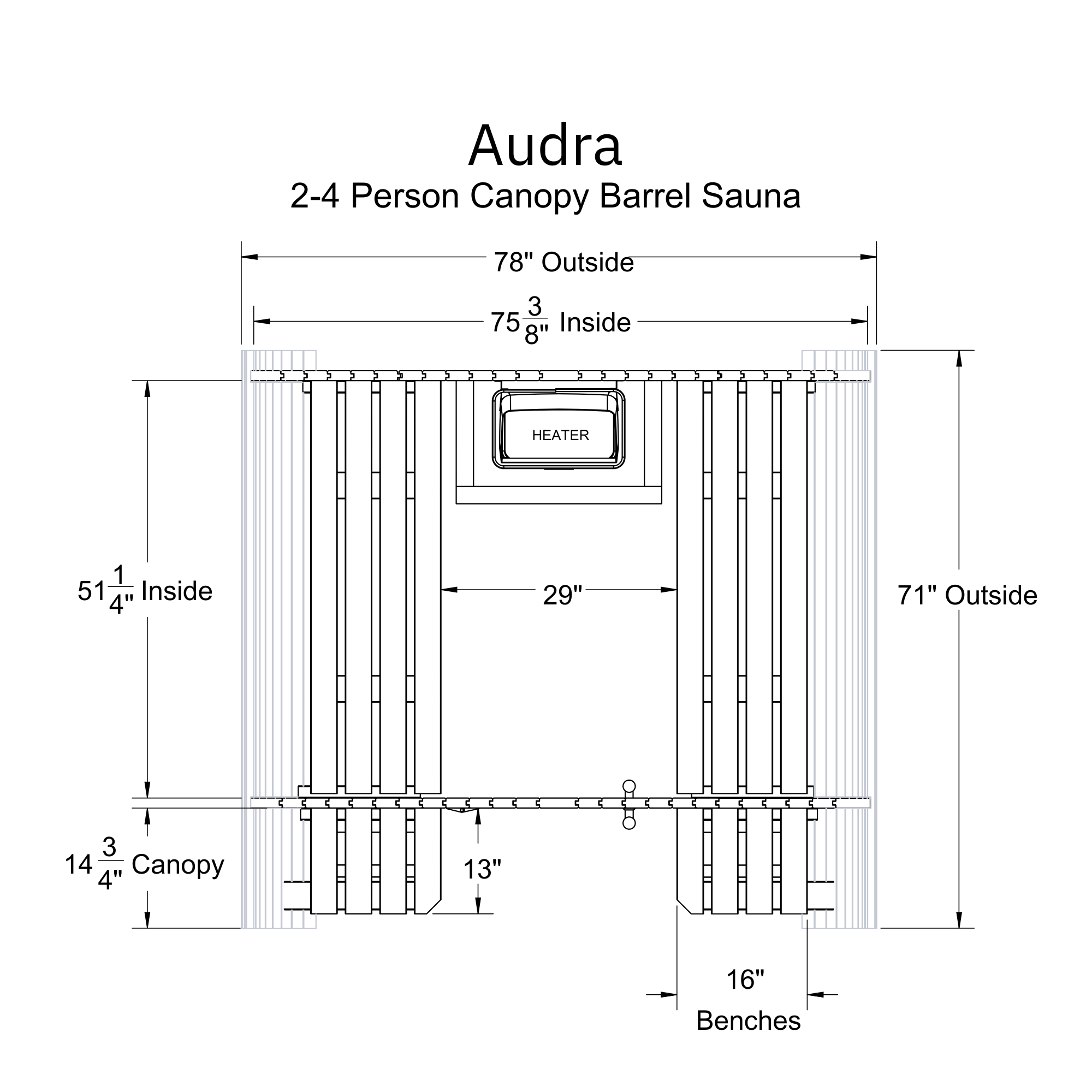 Almost Heaven Audra 4 Person Canopy Barrel Sauna - photo 11