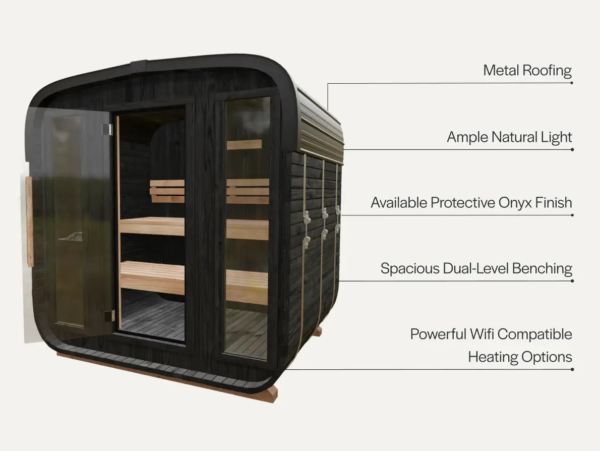 Almost Heaven BlackWater 4 Person Cube Sauna