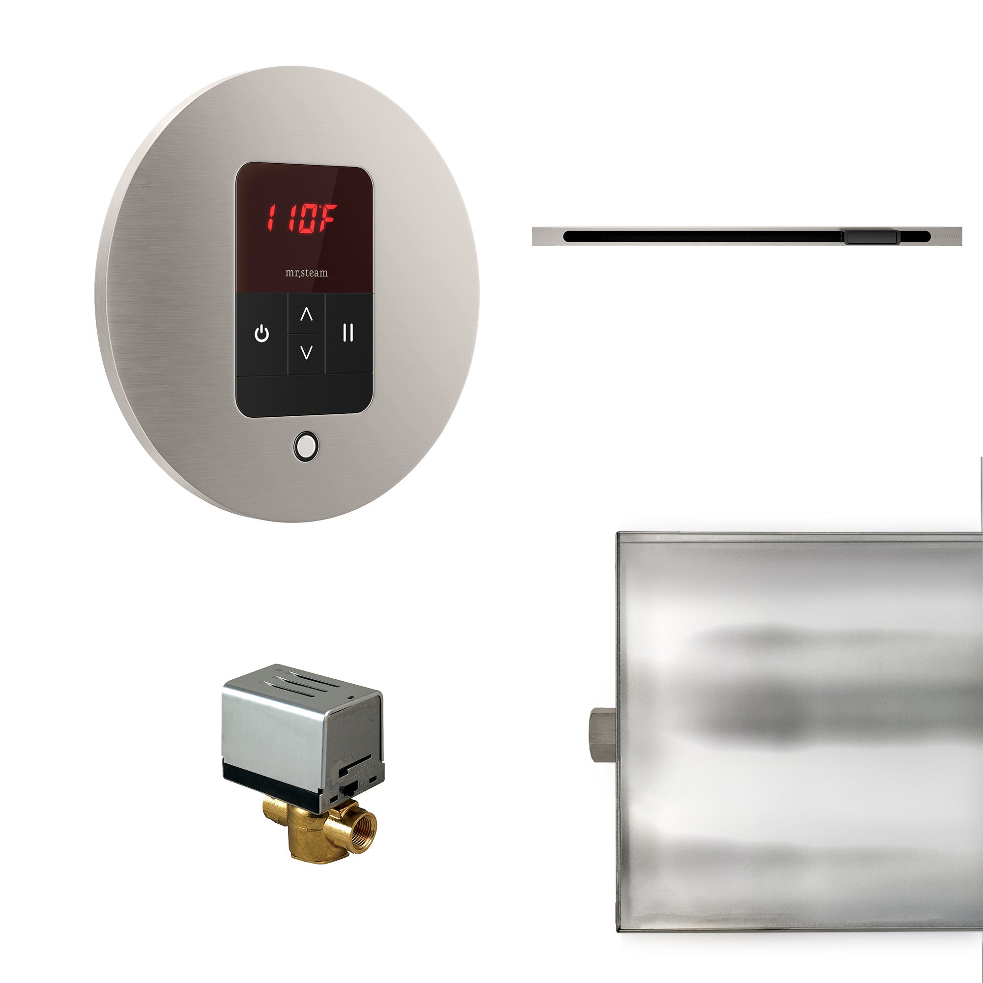 Mr Steam Basic Butler Linear Steam Shower Control Package with iTempo Control and Linear SteamHead