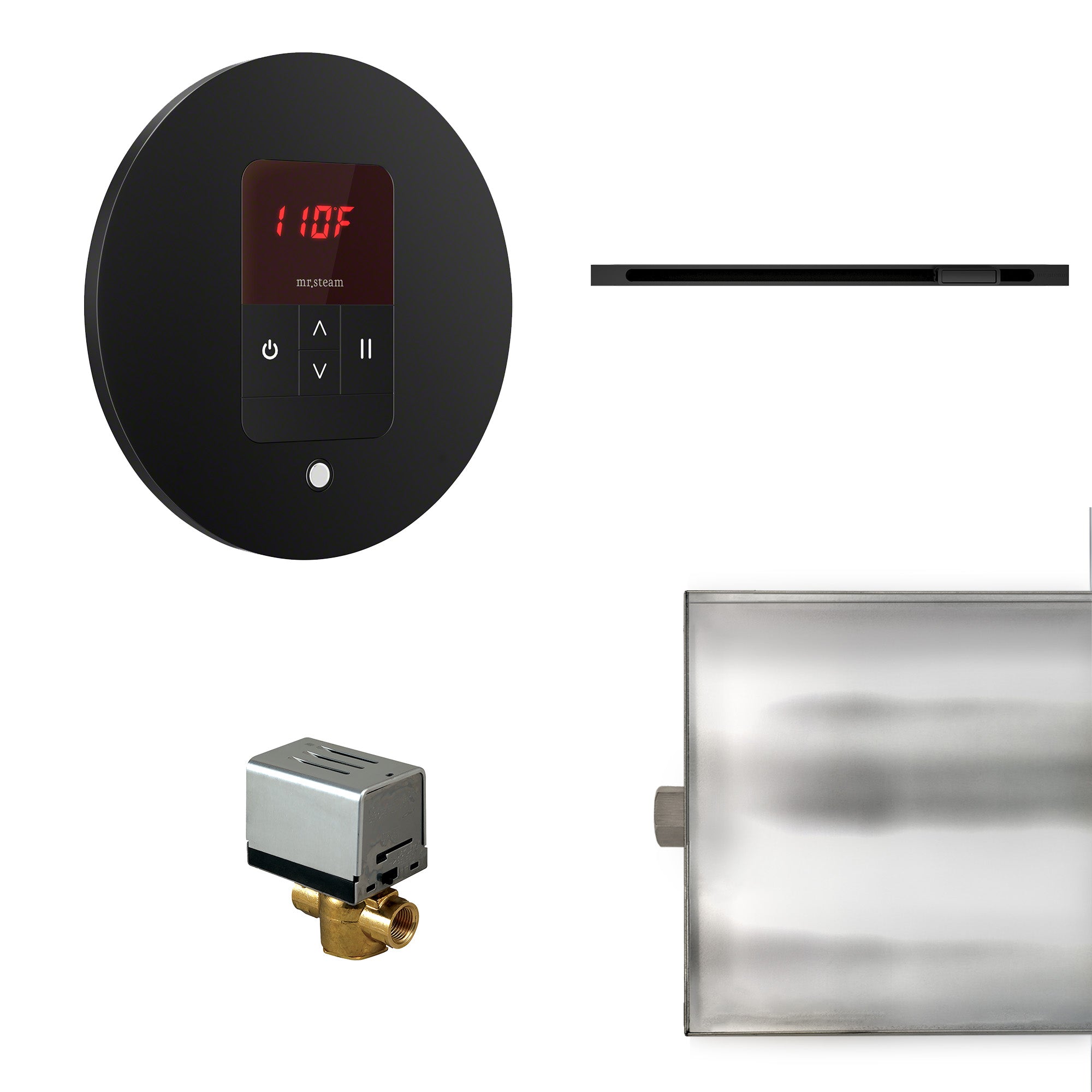 Mr Steam Basic Butler Linear Steam Shower Control Package with iTempo Control and Linear SteamHead