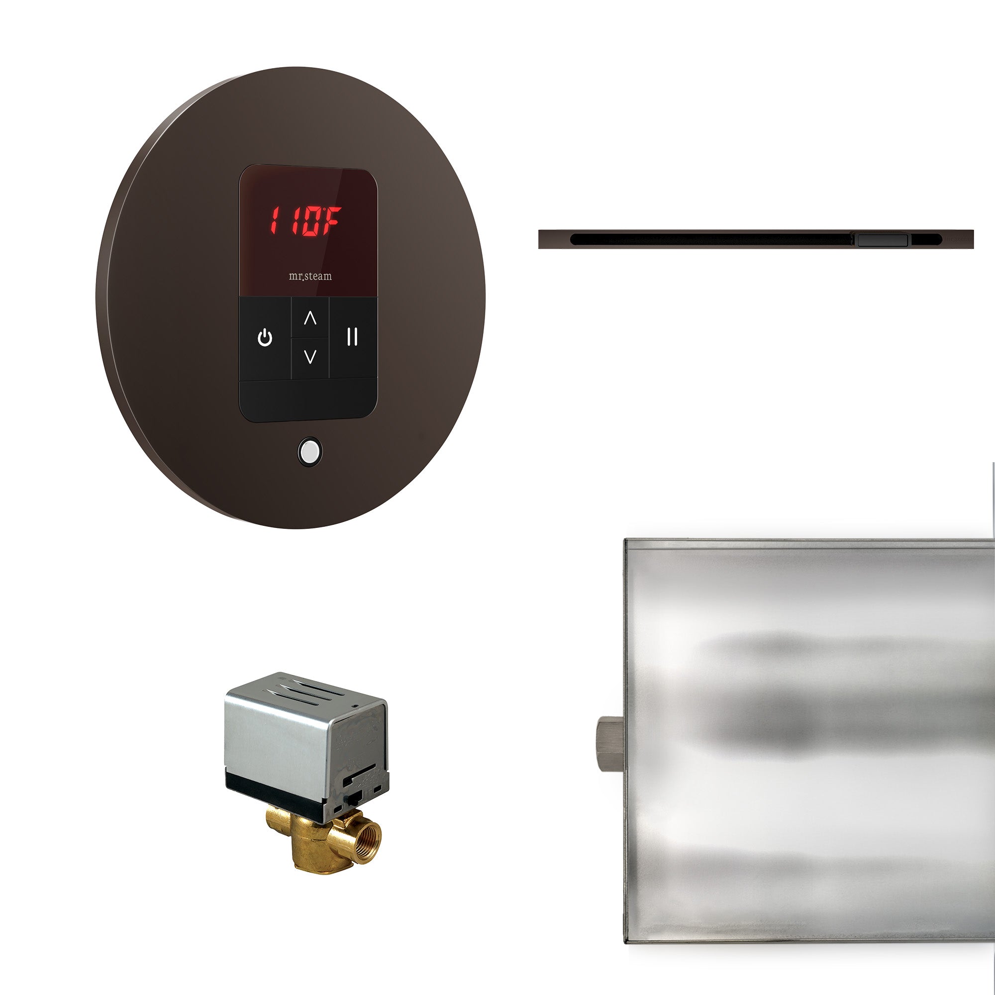 Mr Steam Basic Butler Linear Steam Shower Control Package with iTempo Control and Linear SteamHead