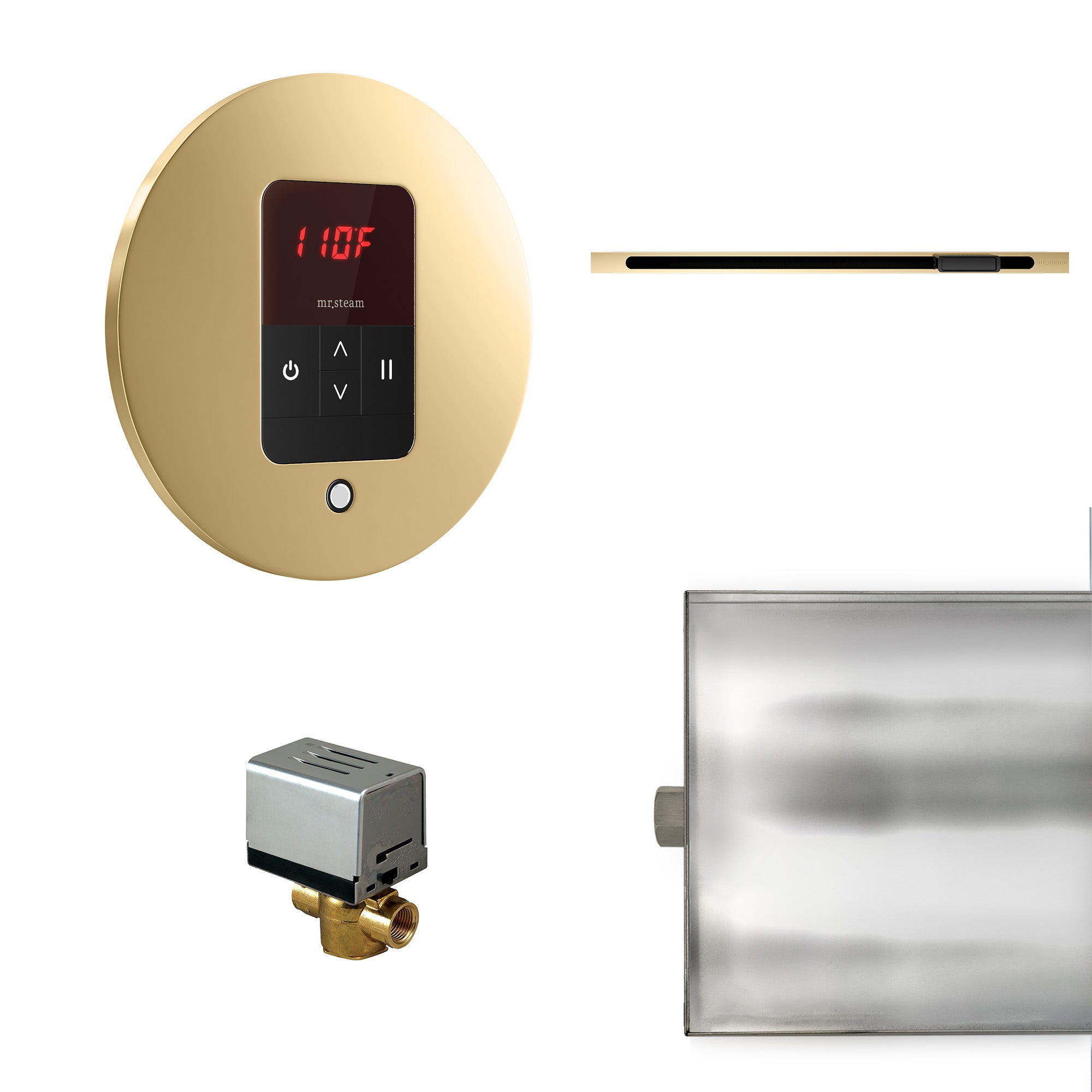 Mr Steam Basic Butler Linear Steam Shower Control Package with iTempo Control and Linear SteamHead