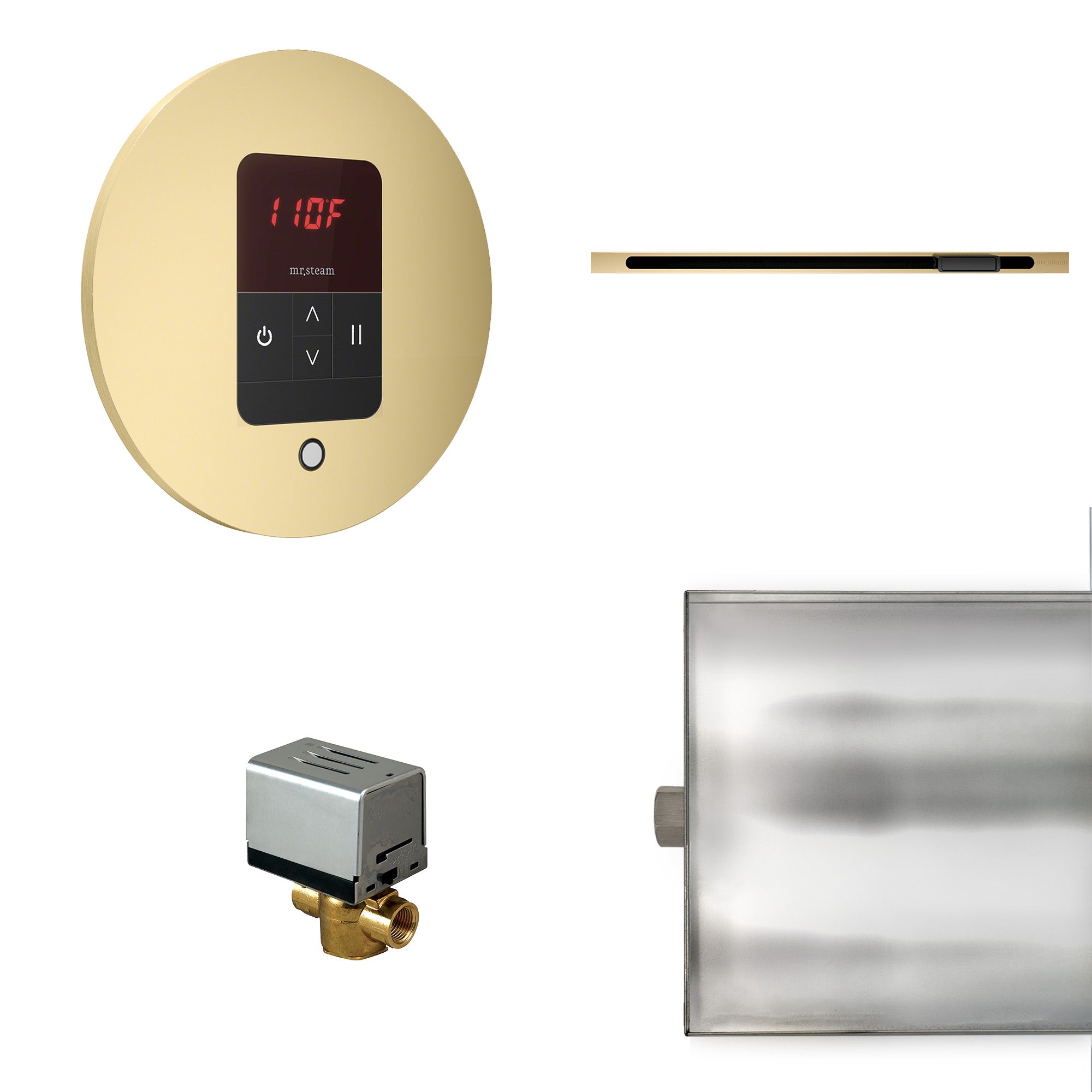 Mr Steam Basic Butler Linear Steam Shower Control Package with iTempo Control and Linear SteamHead