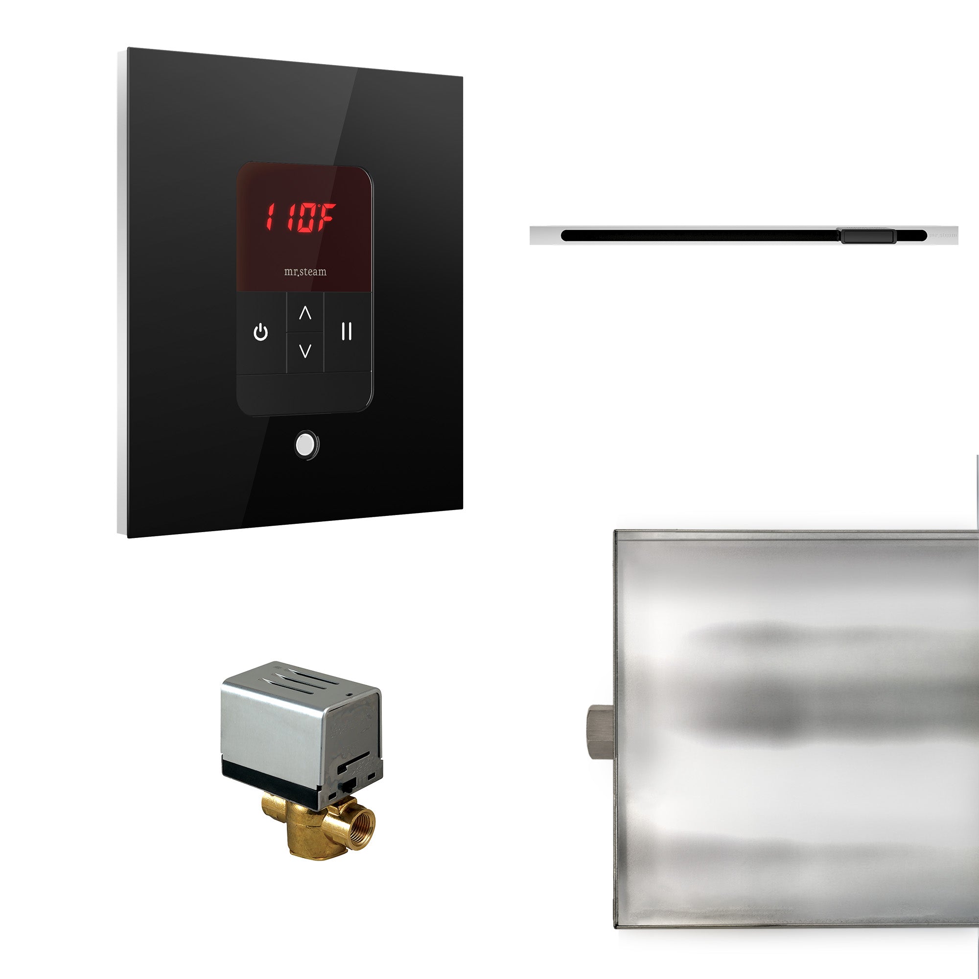 Mr Steam Basic Butler Linear Steam Shower Control Package with iTempo Control and Linear SteamHead