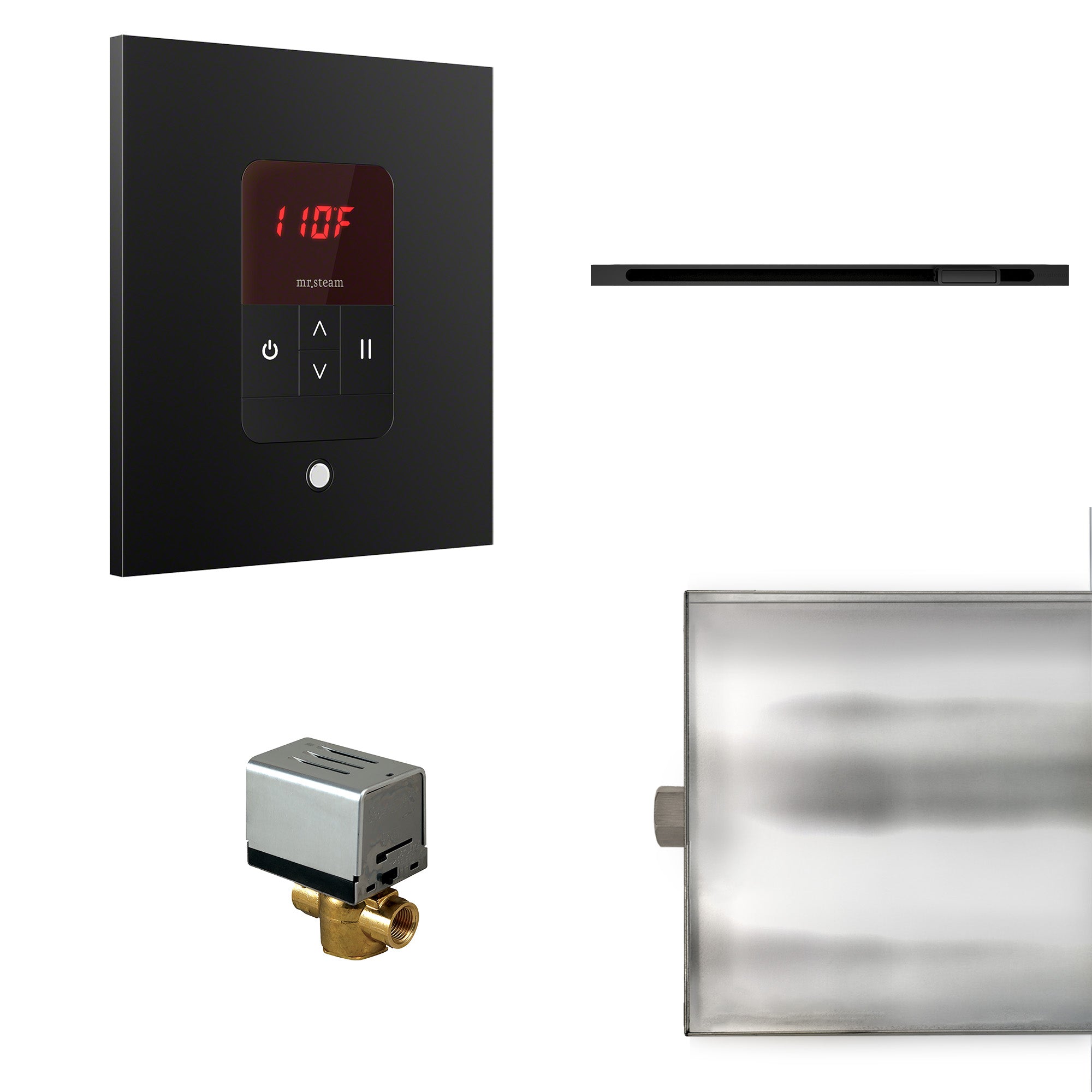 Mr Steam Basic Butler Linear Steam Shower Control Package with iTempo Control and Linear SteamHead