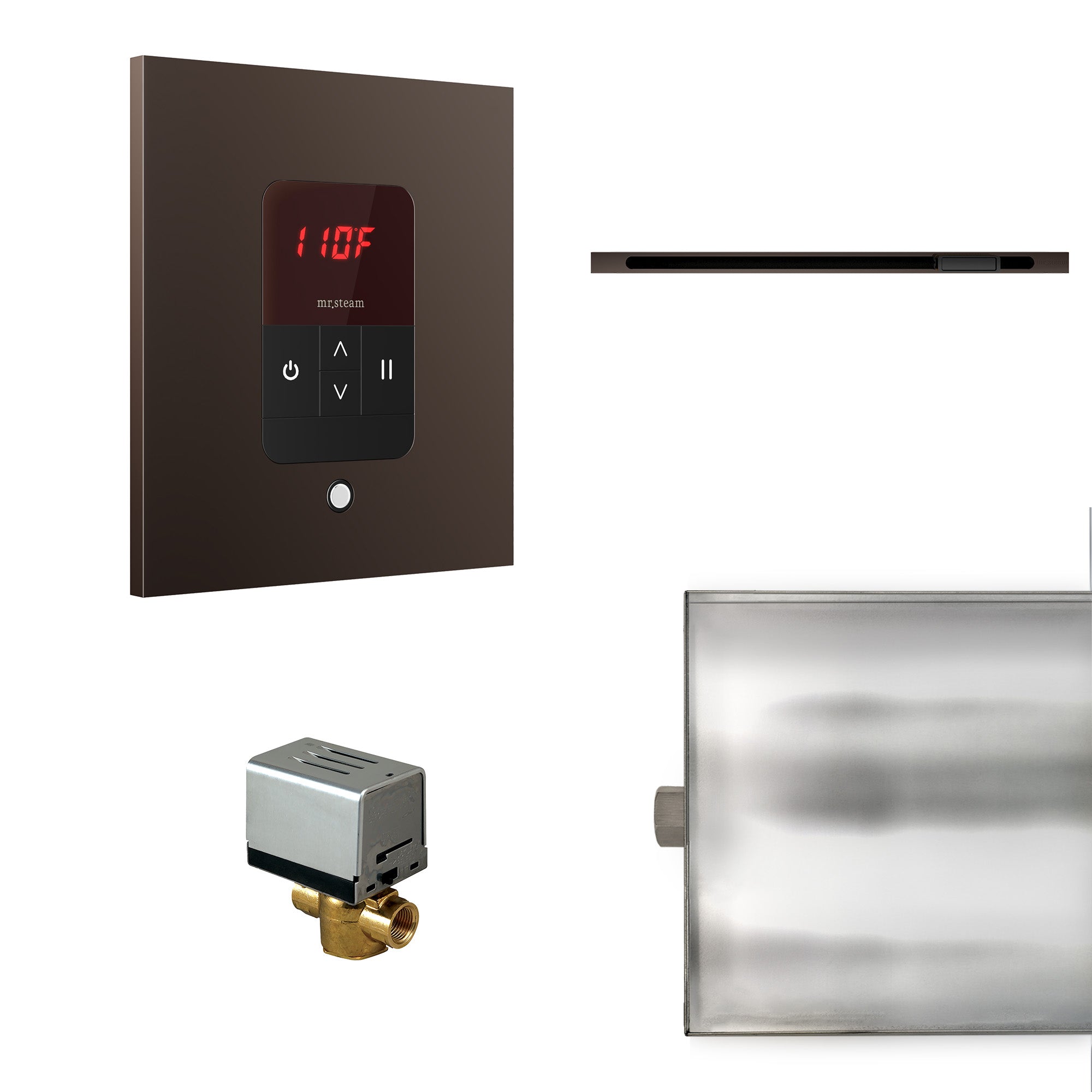 Mr Steam Basic Butler Linear Steam Shower Control Package with iTempo Control and Linear SteamHead