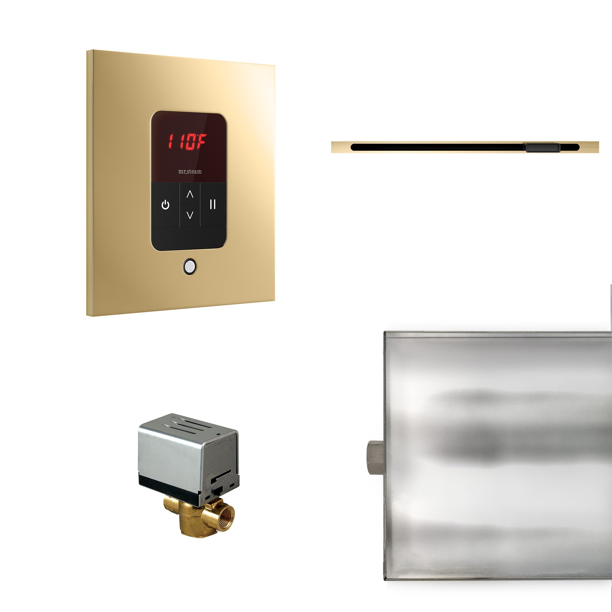 Mr Steam Basic Butler Linear Steam Shower Control Package with iTempo Control and Linear SteamHead
