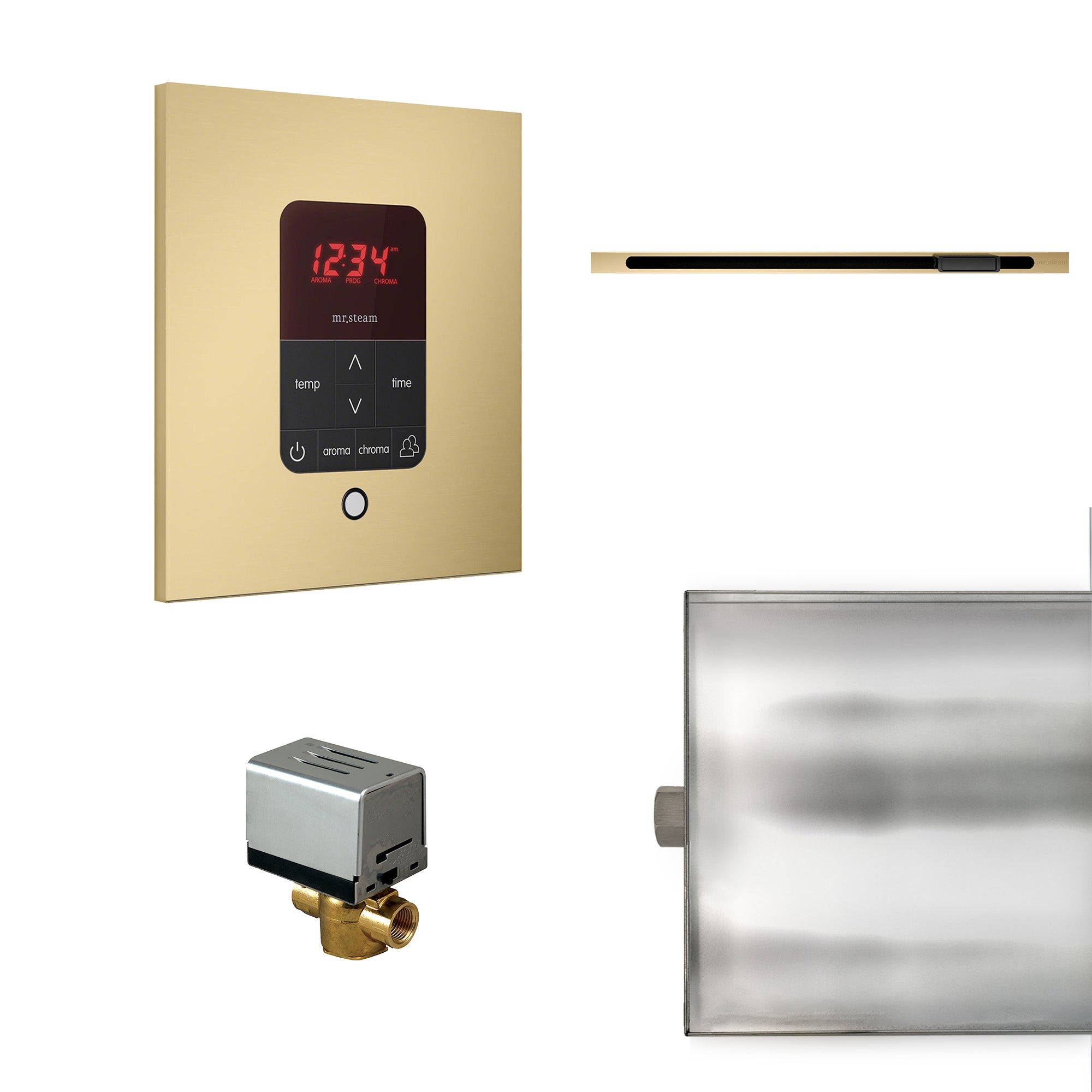 Mr Steam Basic Butler Linear Steam Shower Control Package with iTempo Control and Linear SteamHead
