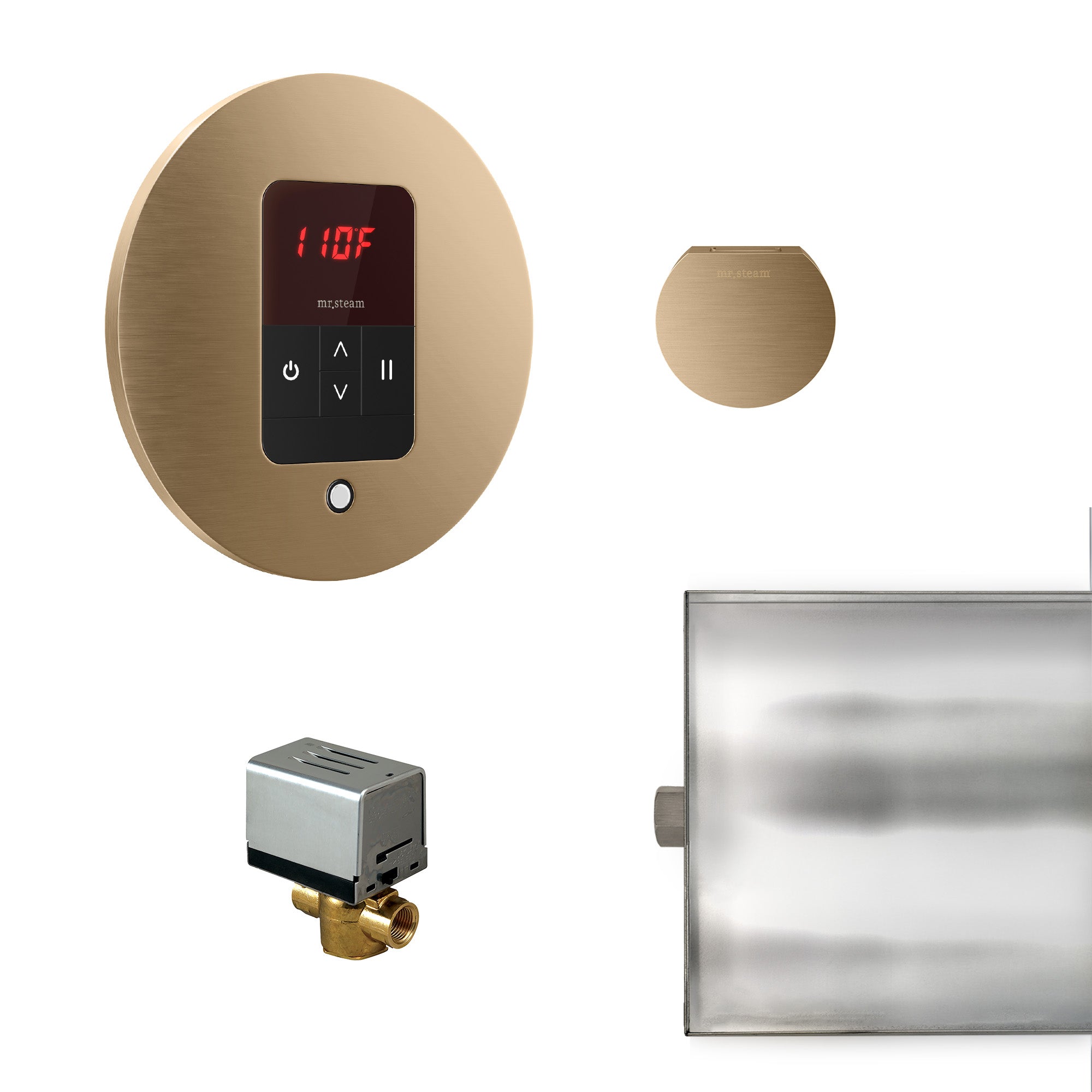 Mr Steam Basic Butler Steam Shower Control Package with iTempo Control and Aroma Designer SteamHead