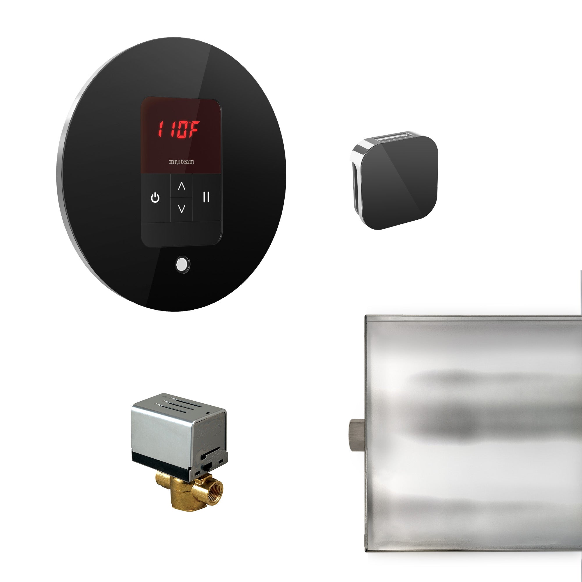 Mr Steam Basic Butler Steam Shower Control Package with iTempo Control and Aroma Designer SteamHead