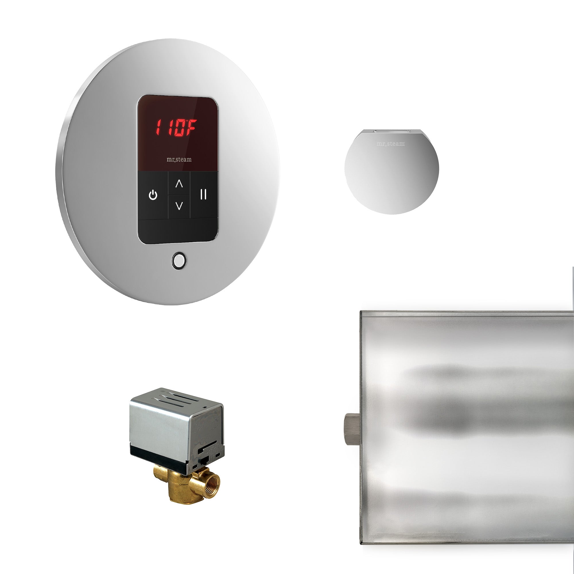 Mr Steam Basic Butler Steam Shower Control Package with iTempo Control and Aroma Designer SteamHead