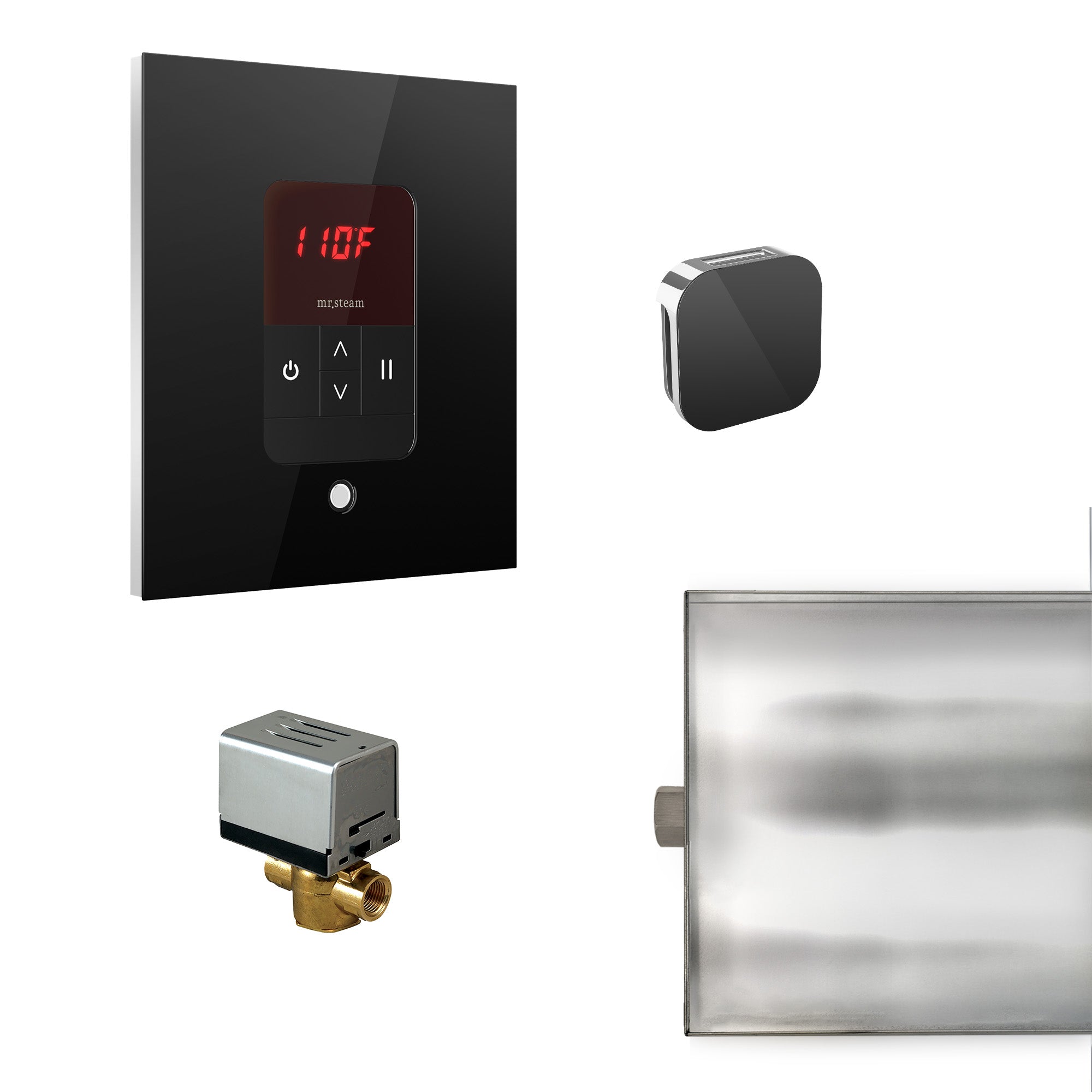 Mr Steam Basic Butler Steam Shower Control Package with iTempo Control and Aroma Designer SteamHead